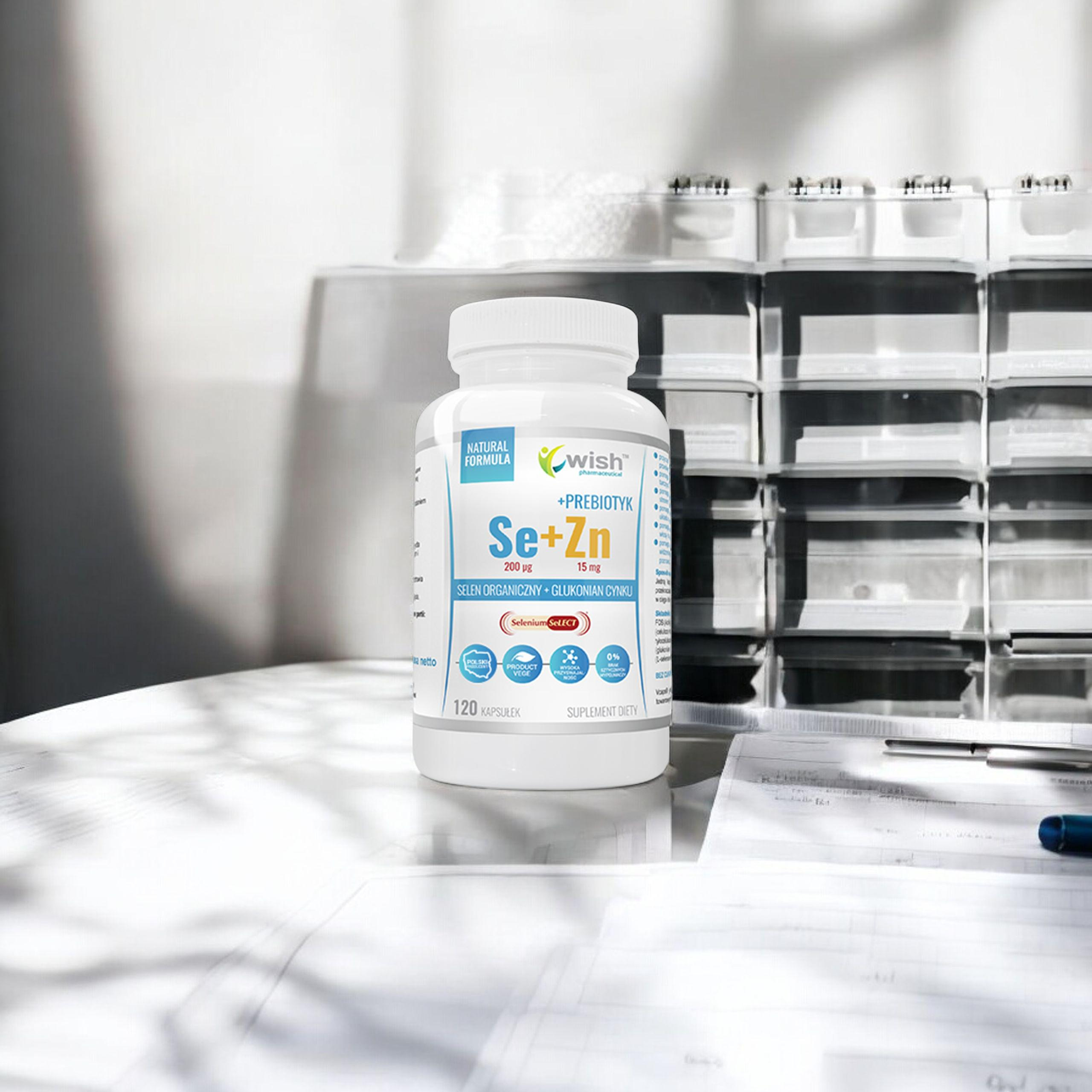 WISH Pharmaceutical Sélénium + Zinc + Prébiotique - 120caps