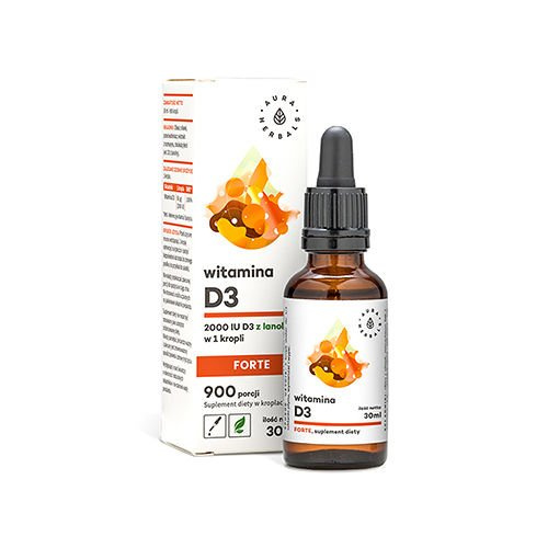 AURA HERBALS Vitamin D3 2000 IU 50mcg (de lanoline) - 30ml