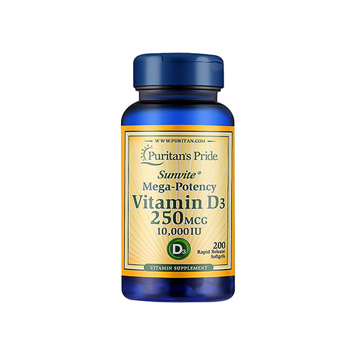 PURITAN'S PRIDE  - Vitamin D3 10000 IU - 200softgels