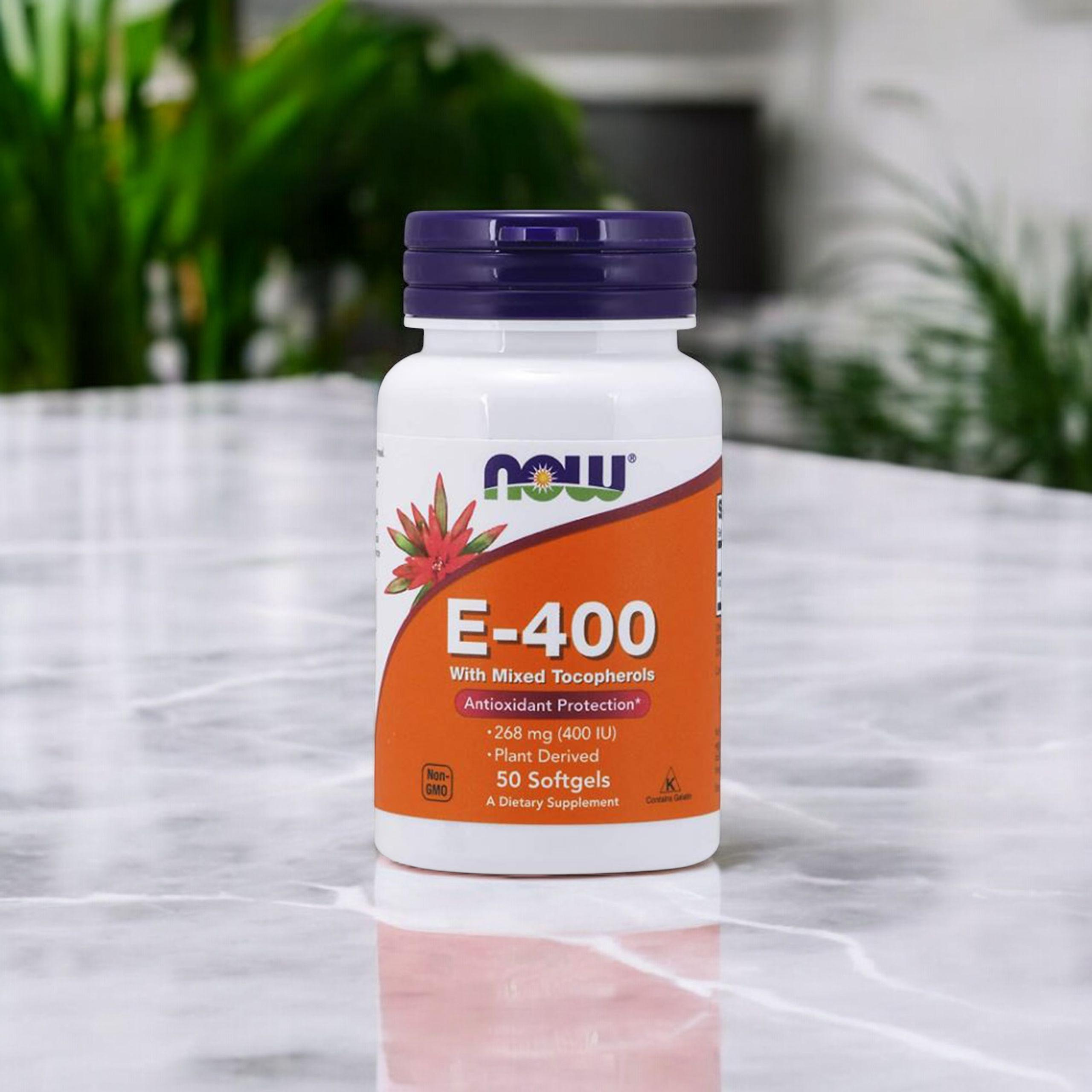 NOW Vitamin E-400 With Mixed Tocopherols - 50softgels - Vitamine E avec Tocophérols Mixtes