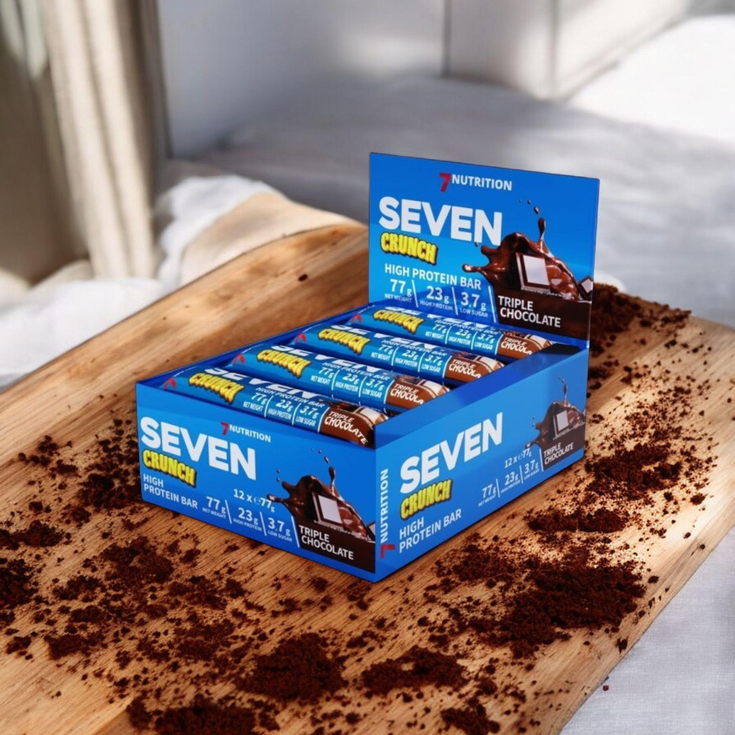 7 NUTRITION - Barre Seven Crunch HP - 12x 77g - Triple chocolat