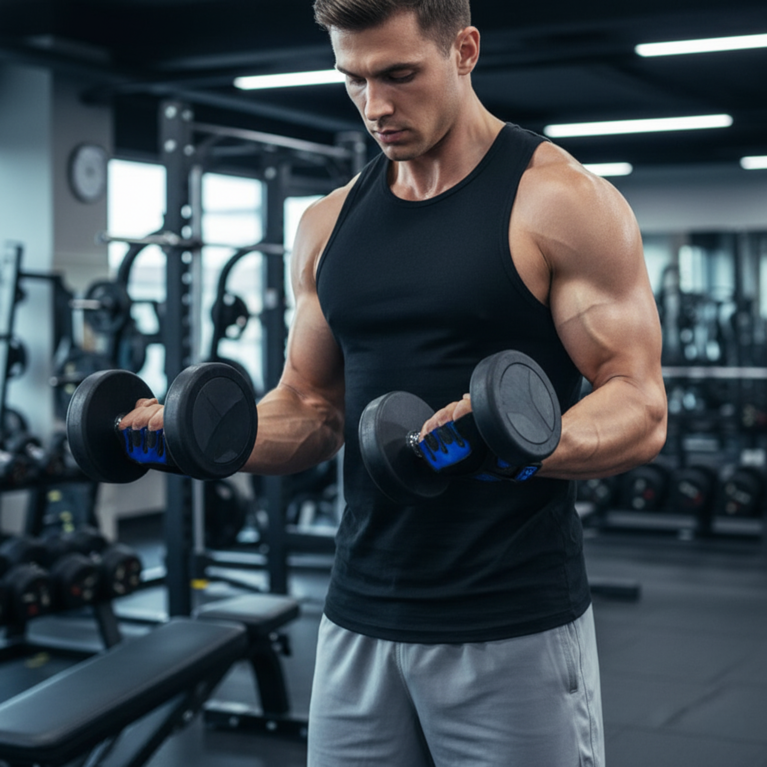 MEX NUTRITION - Rękawice M-Fit Blue 