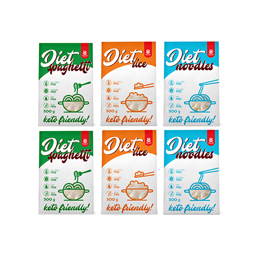 Cheat Meal Nutrition Diet 2x Spaghetti + 2x Riz + 2x Noodles - 6x 400g (6x 300g net) - Makaron dietetyczny