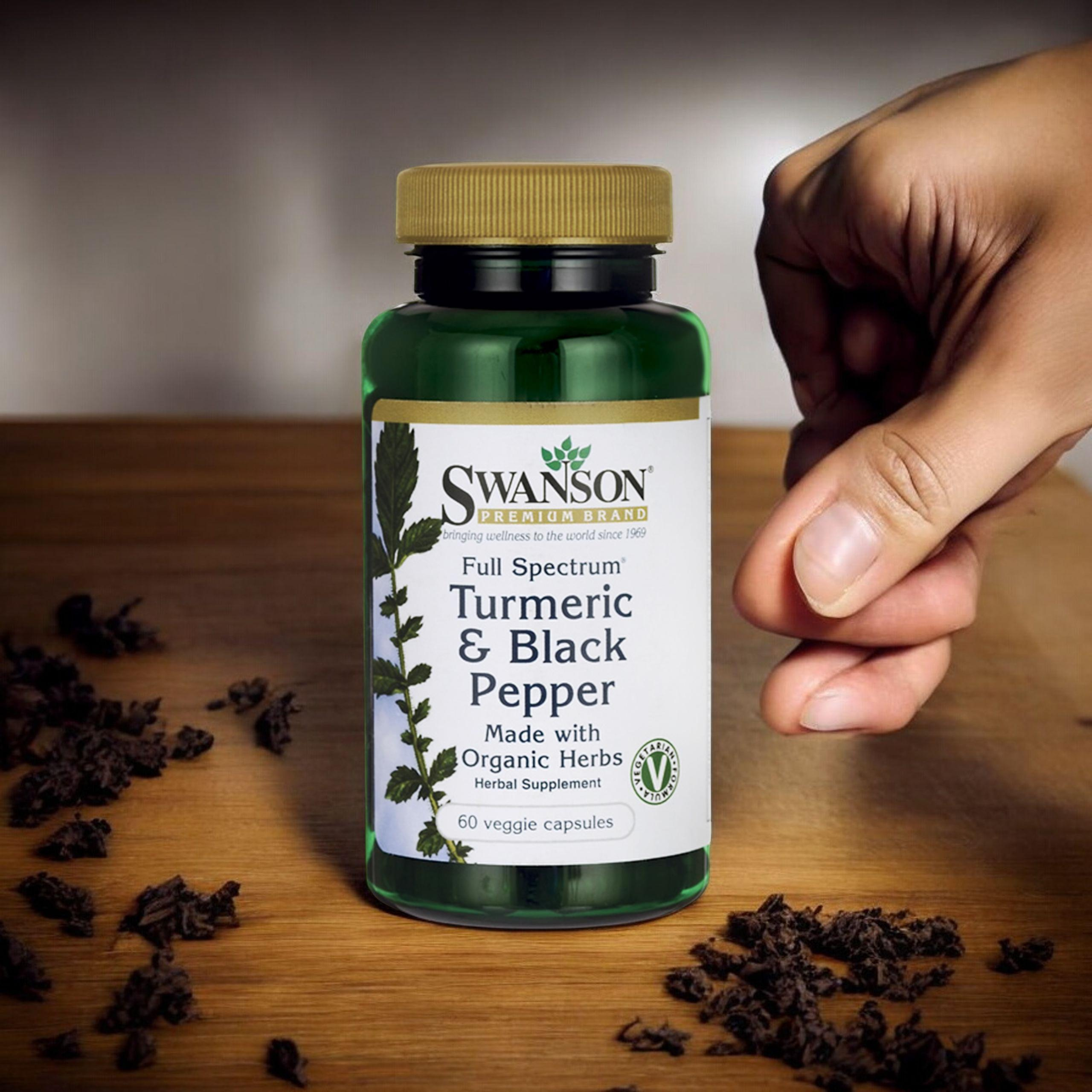 SWANSON Turmeric Black Pepper (Curcuma z Piperyną) - 60vcaps.