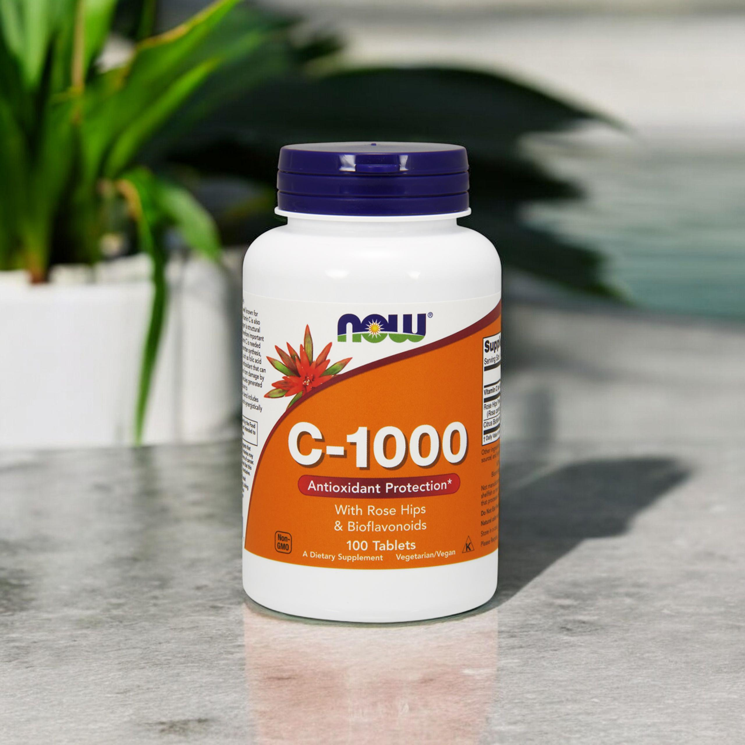 NOW Vitamine C-1000 avec Rose Hips & Bioflavonoids - 100tabs