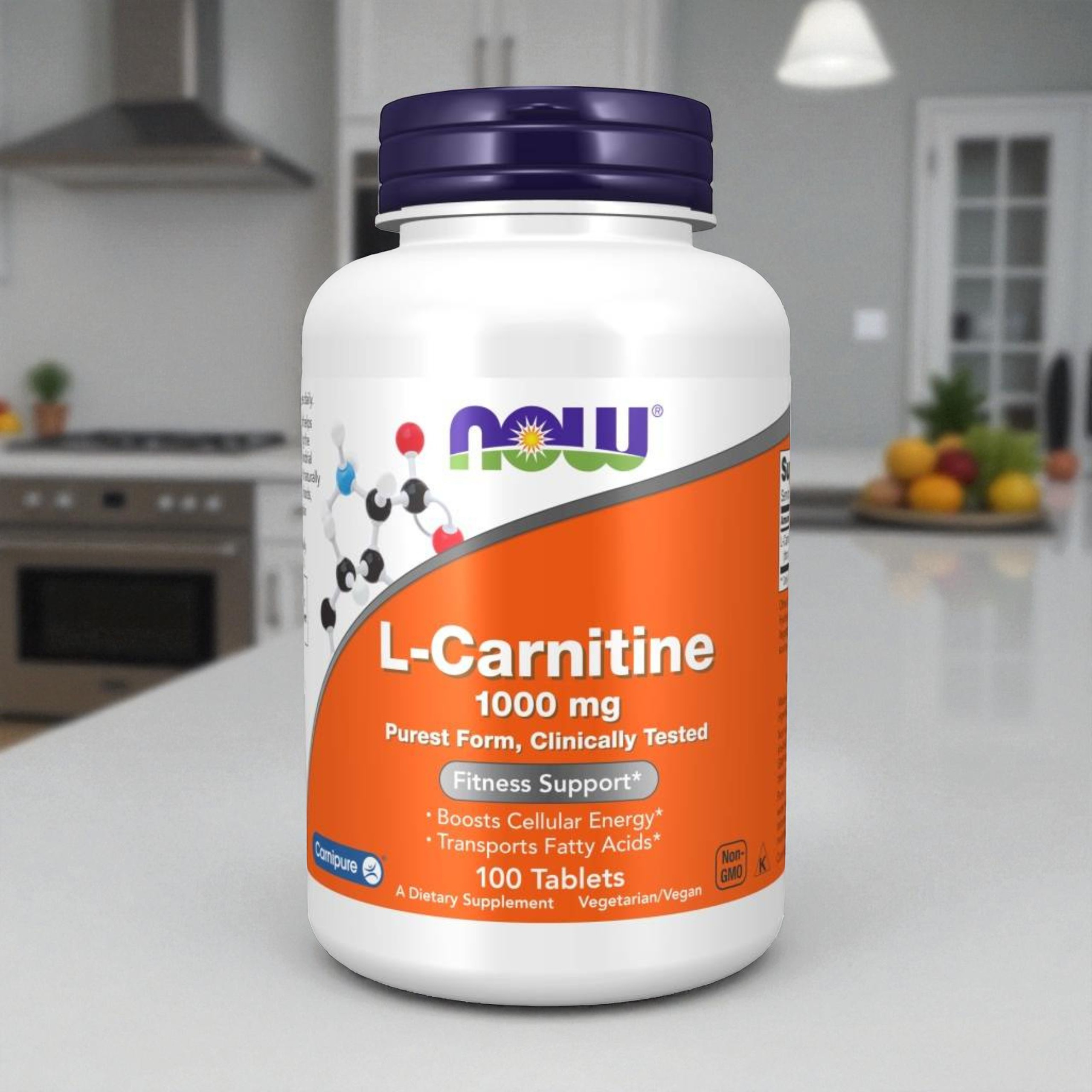 NOW - L-Carnitine 1000mg - 100 comprimés.