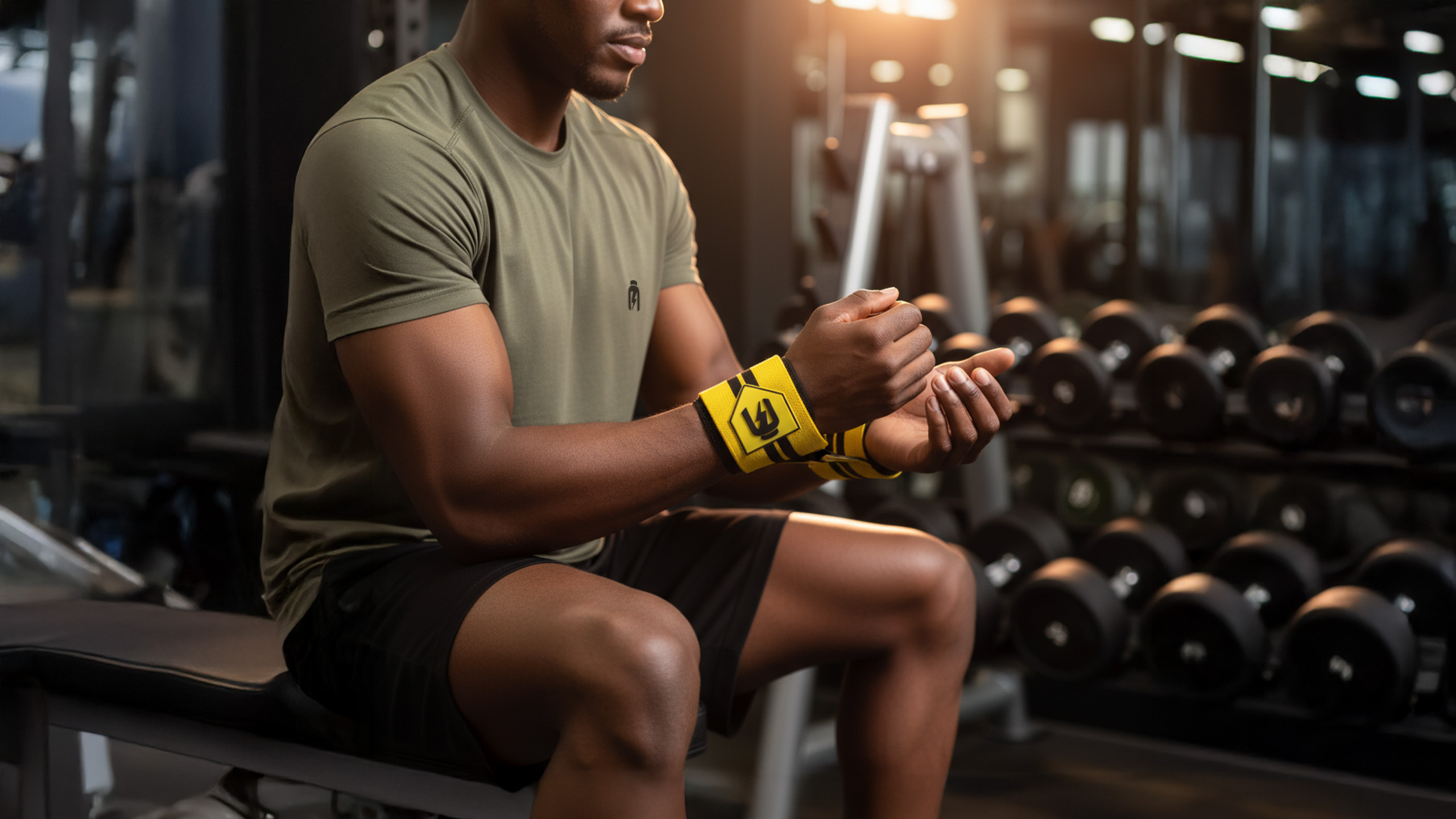 HIRO.LAB Wrist Wrap - Rubber Logo New - Black - Sangles pour soulever des poids