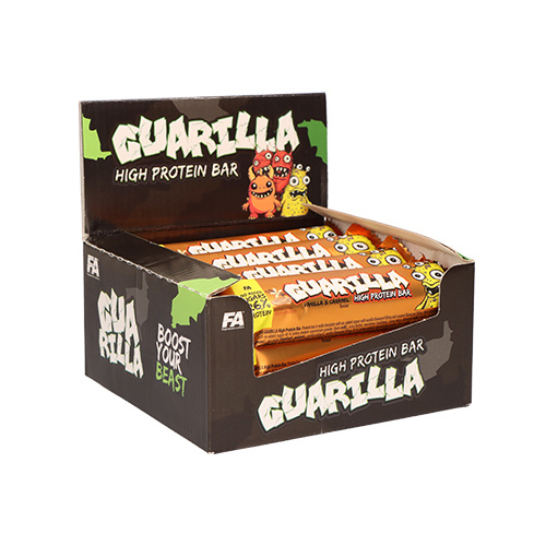 FITNESS AUTHORITY - Guarilla High Protein Bar - 12x 49g - Vanilla and Caramel