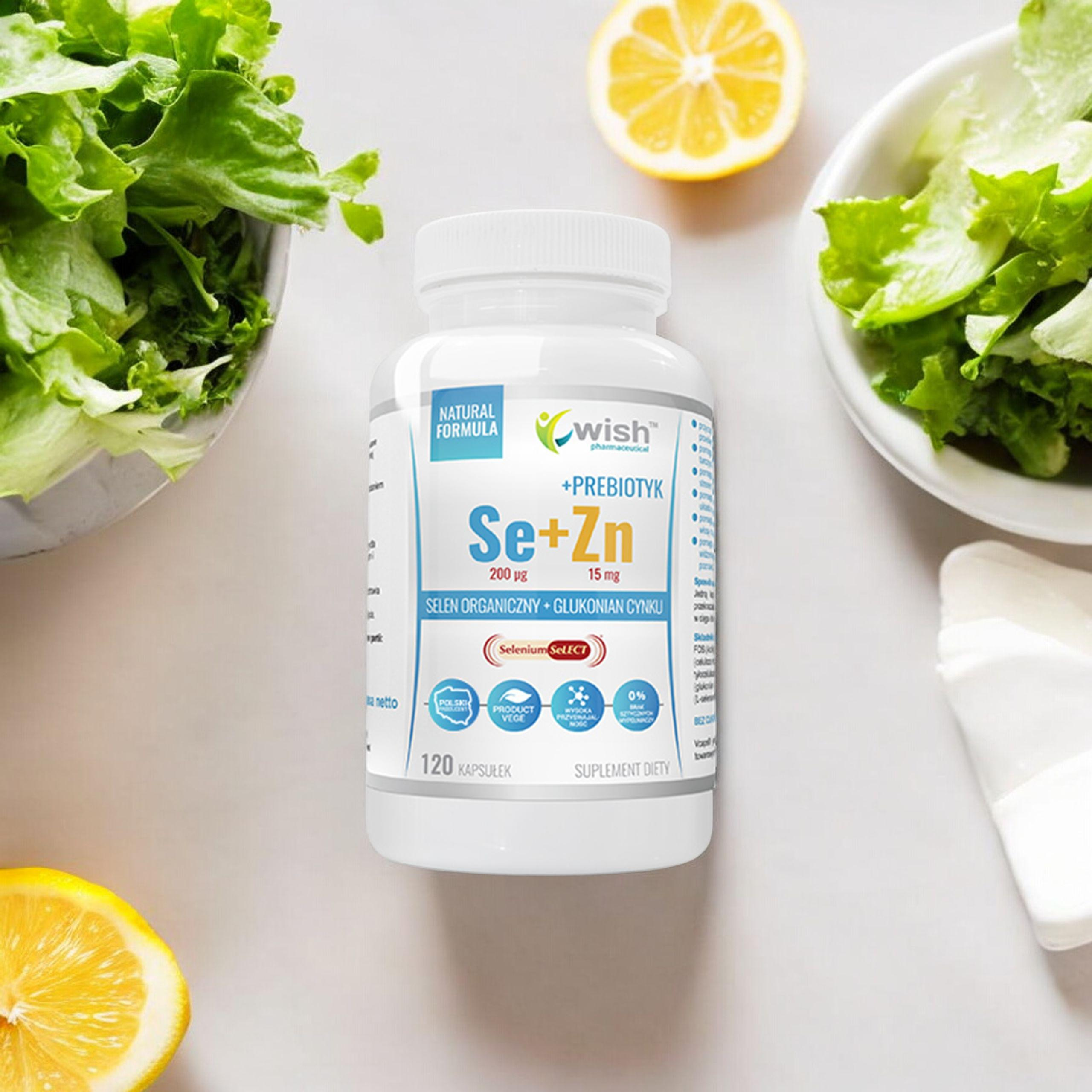 WISH Pharmaceutical Sélénium + Zinc + Prébiotique - 120caps