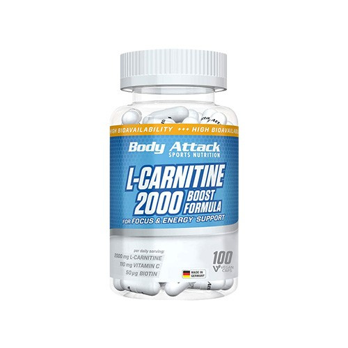 BODY ATTACK L-Carnitine 2000 Boost Formula - 100vcaps - L-Carnitine