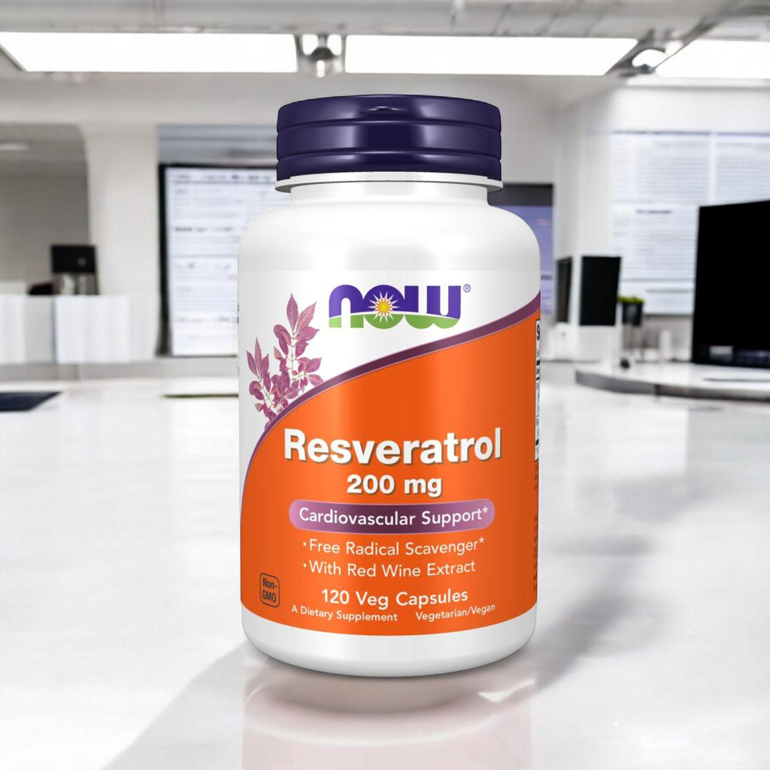 NOW Natural Resveratrol 200mg - 120vegcaps