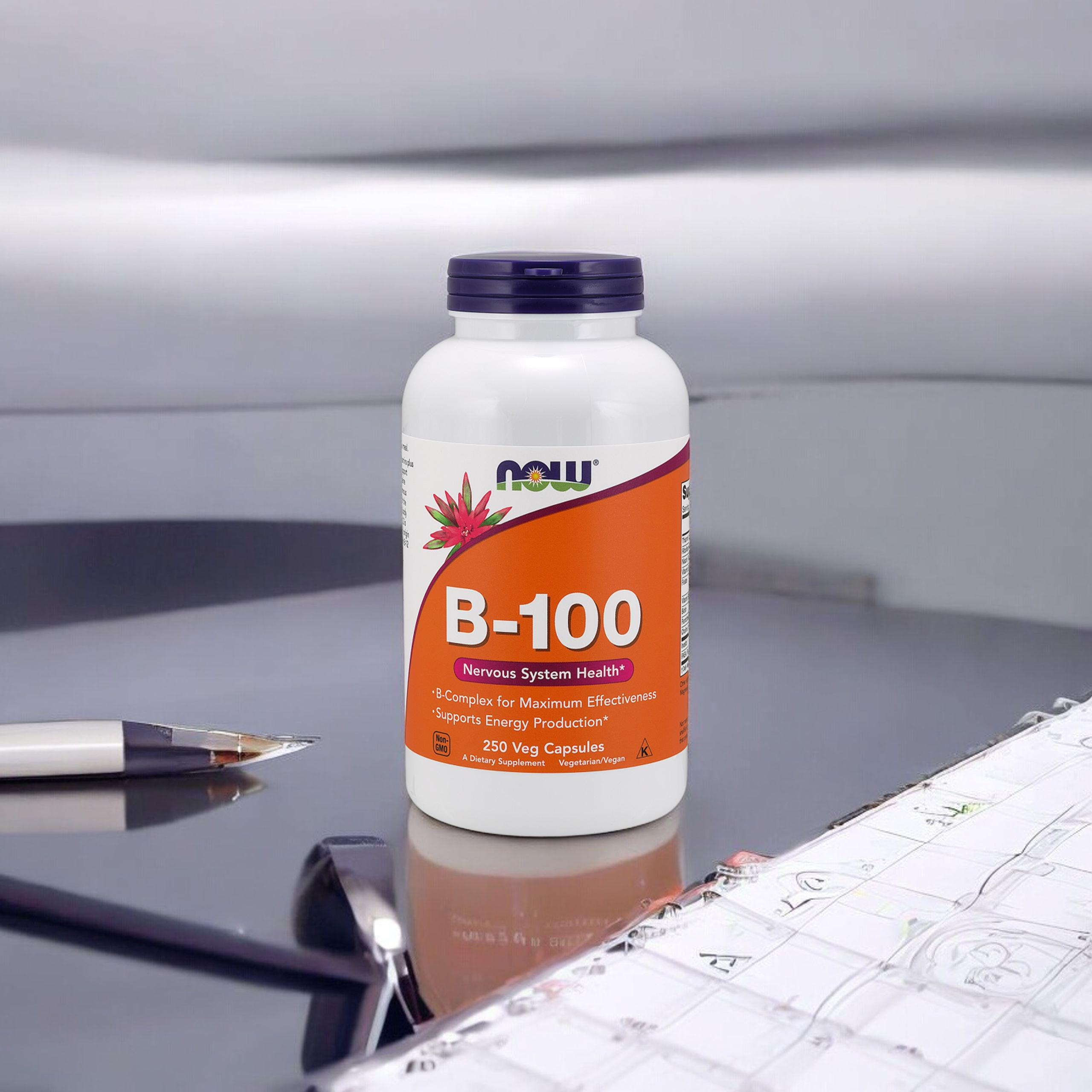 NOW Vitamin B-100 - 250vcaps - Vitamine B