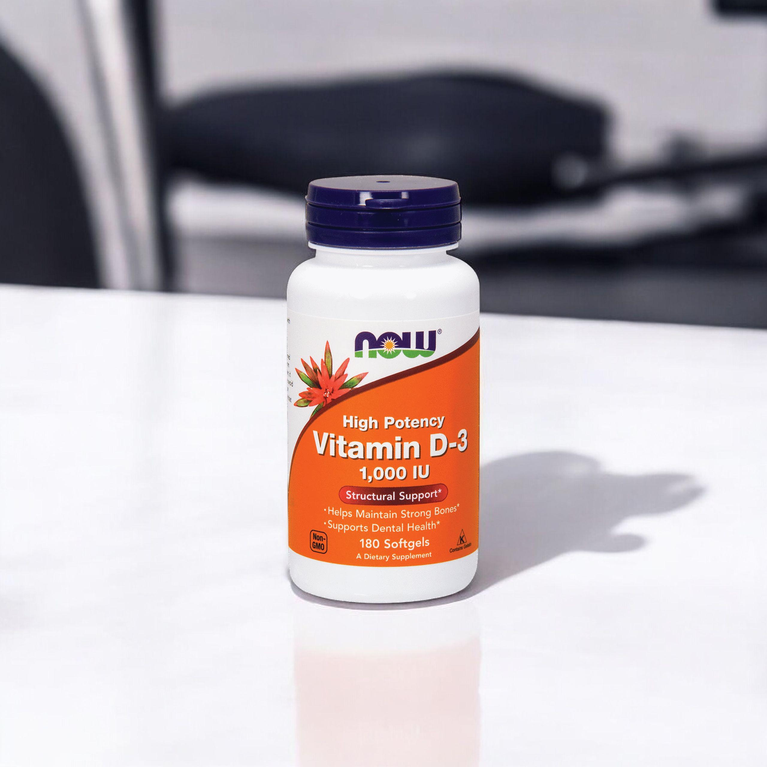 NOW Vitamin D3 1000IU - 180 softgels