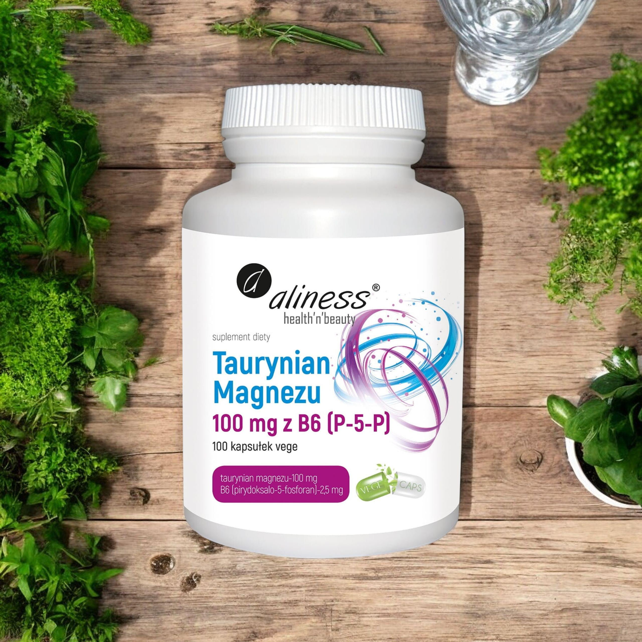 ALINESS Taurynian Magnezu 100mg avec B6 - 100vcaps.