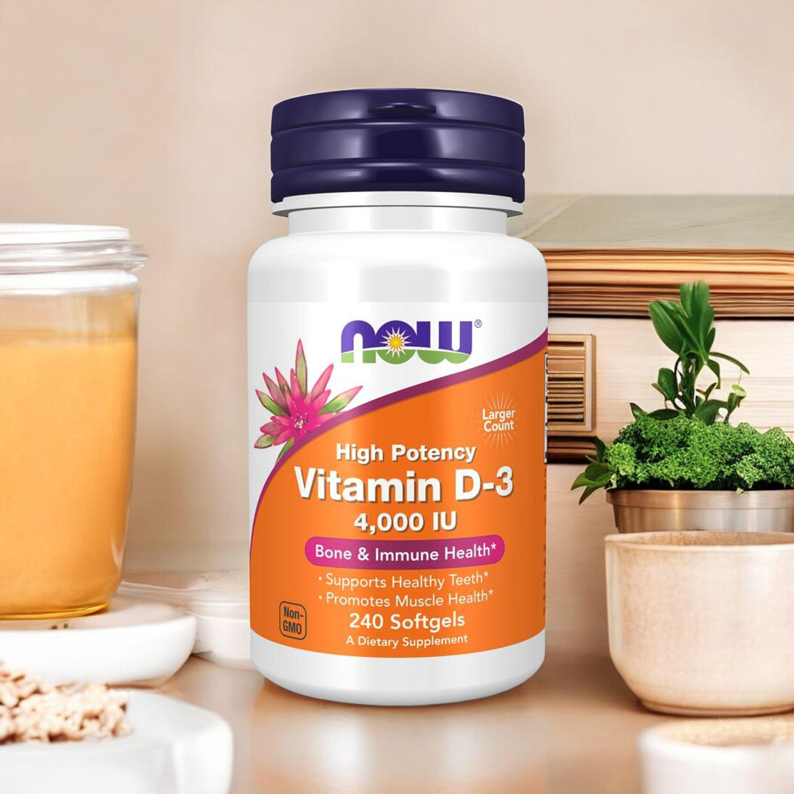NOW Vitamin D3 4000IU - 240softgels