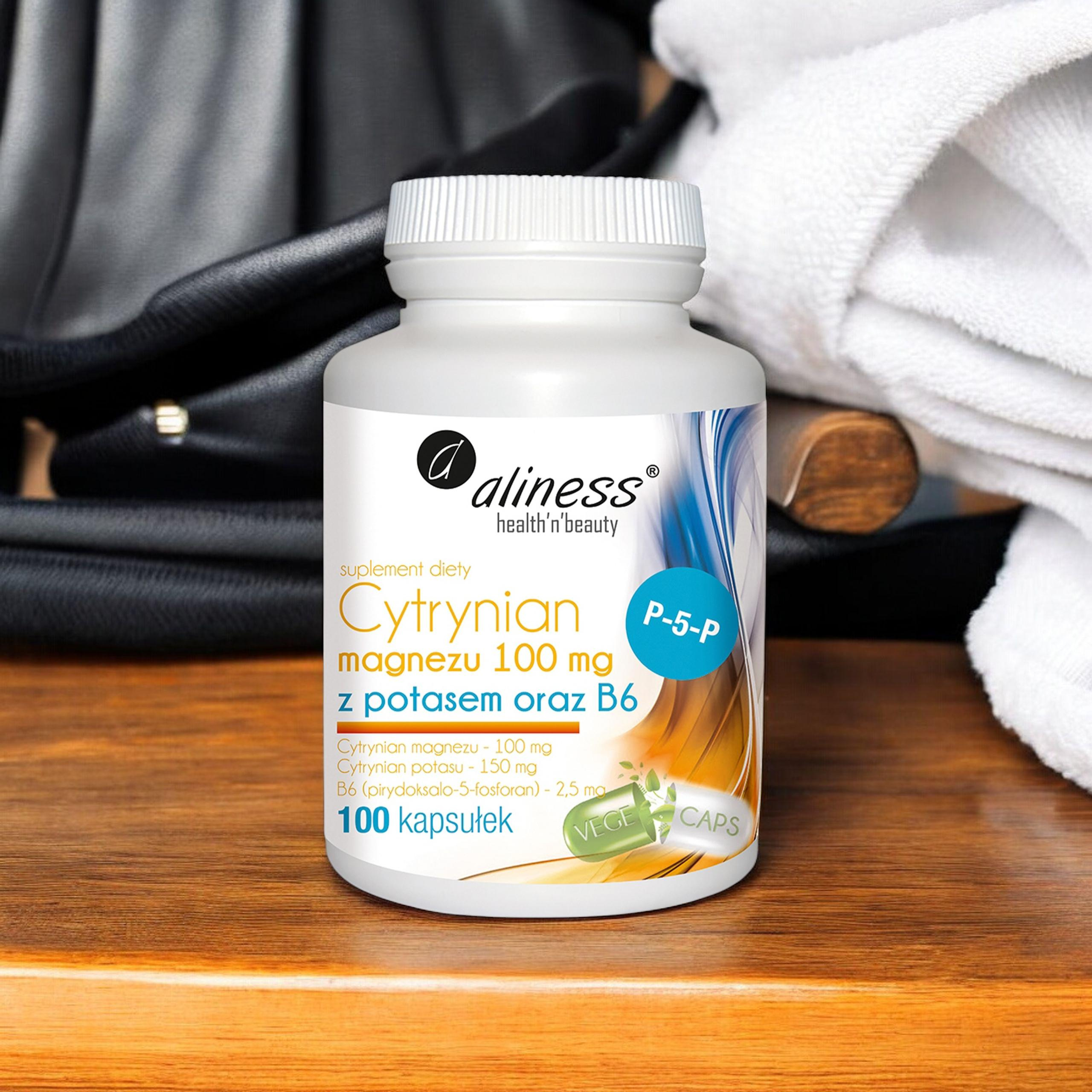 ALINESS Citrate de magnésium 100mg avec Potassium et B6 - 100 caps