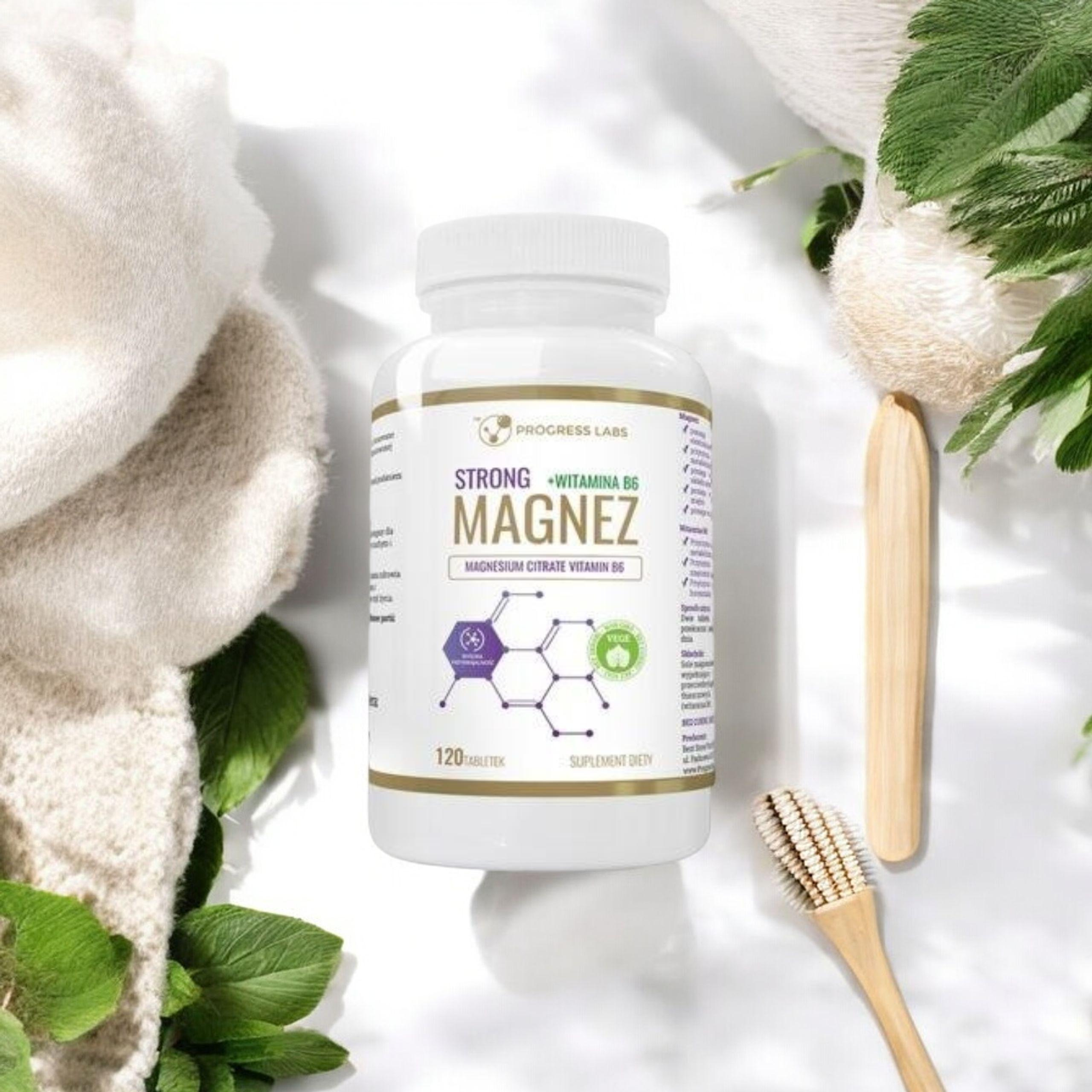 PROGRESS LABS - Magnésium Fort + Vitamine B6 350mg - 120 comprimés.