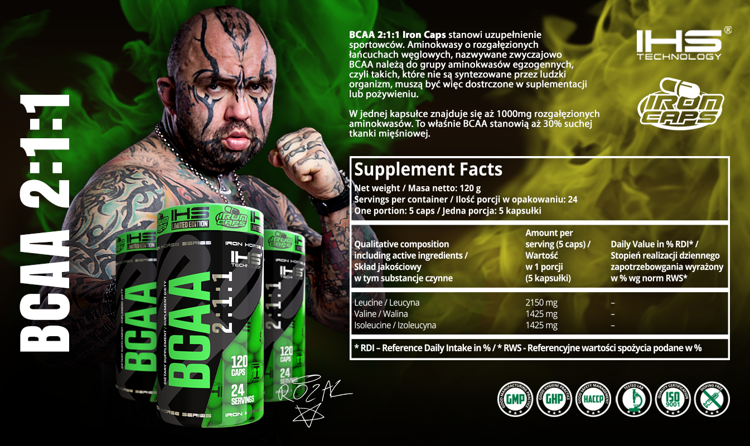 IRON HORSE BCAA 2:1:1 - 120caps