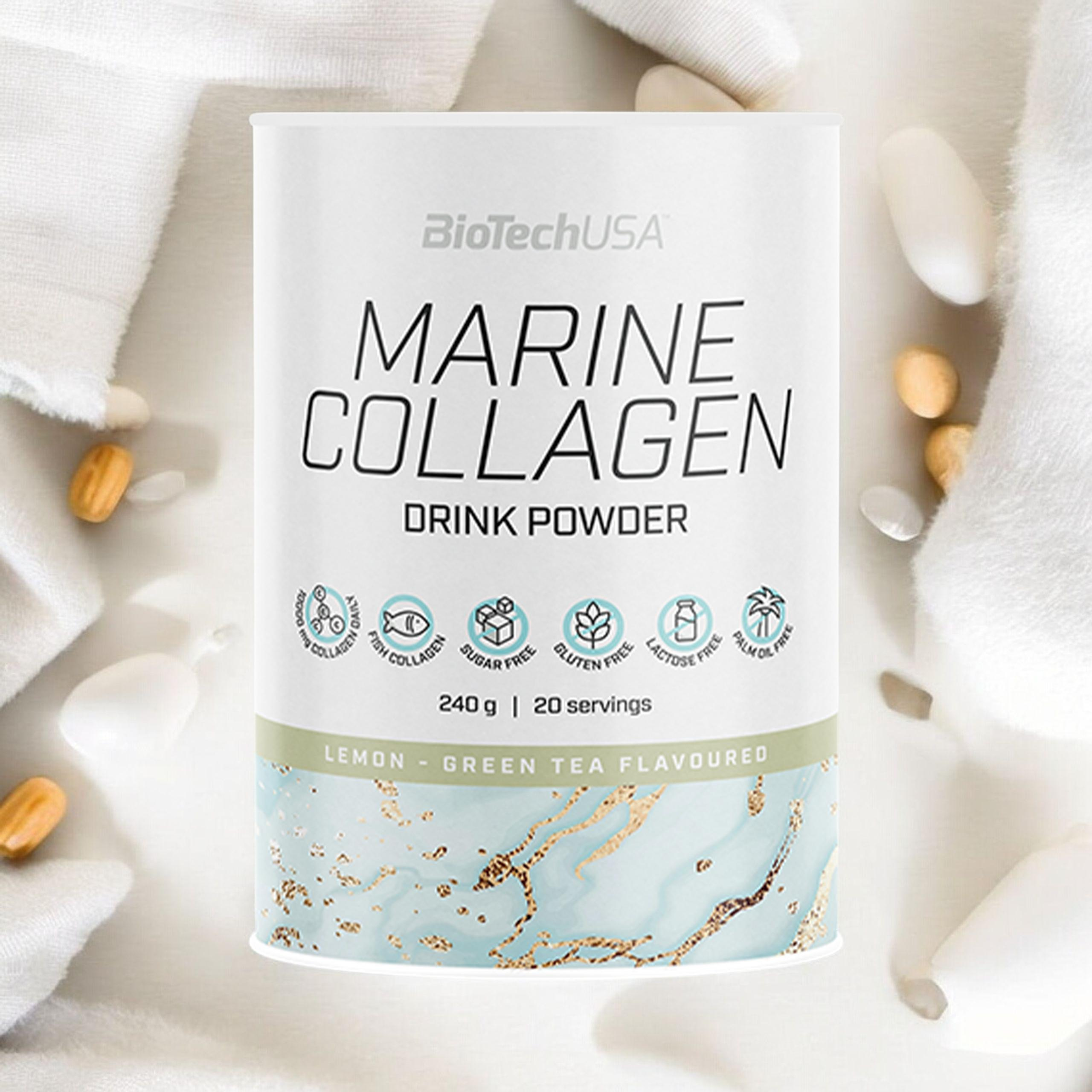 BioTech USA Marine Collagen Drink Powder - 240g - Citron Thé Vert