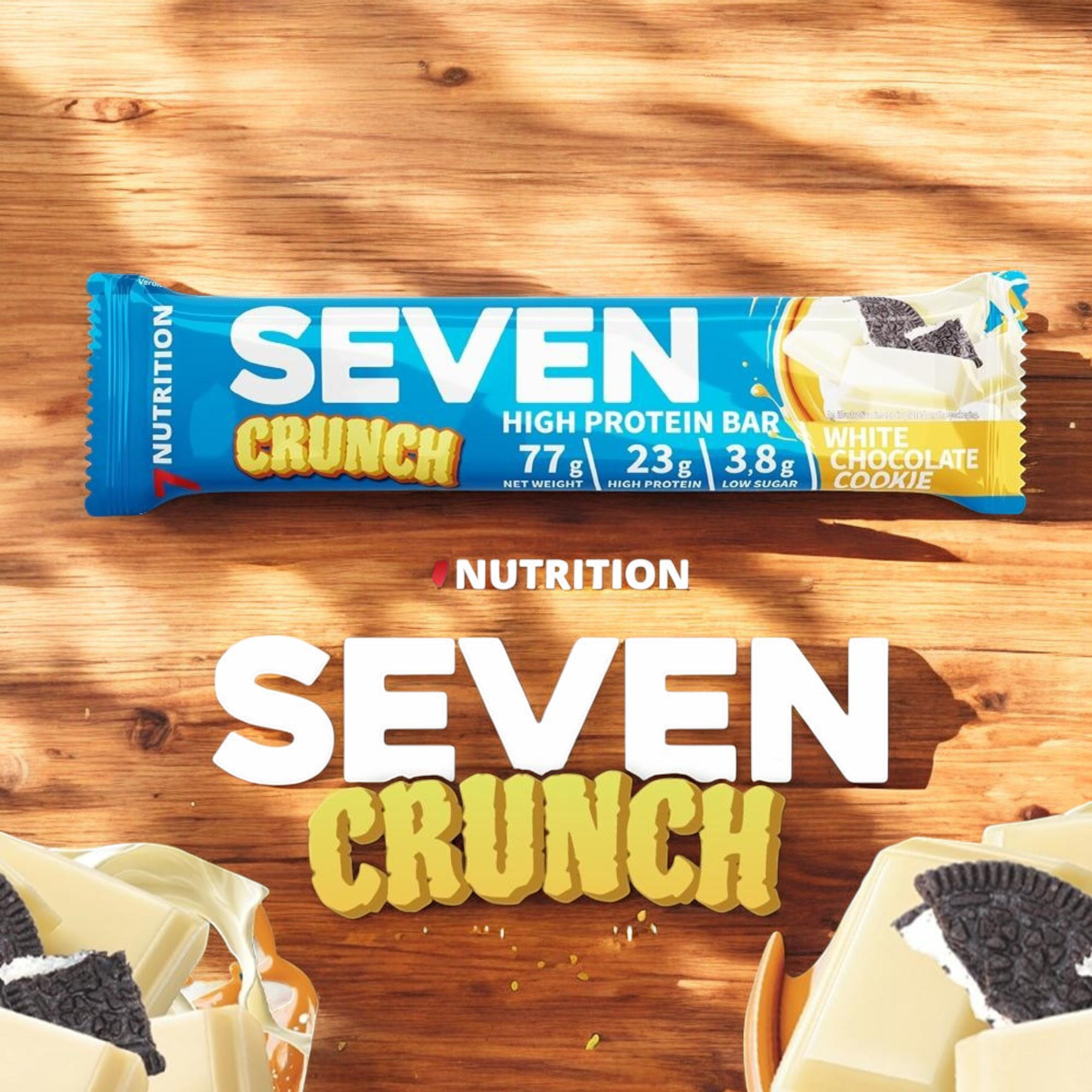 7 NUTRITION - Barre Seven Crunch HP - 12x 77g - Cookie au Chocolat Blanc