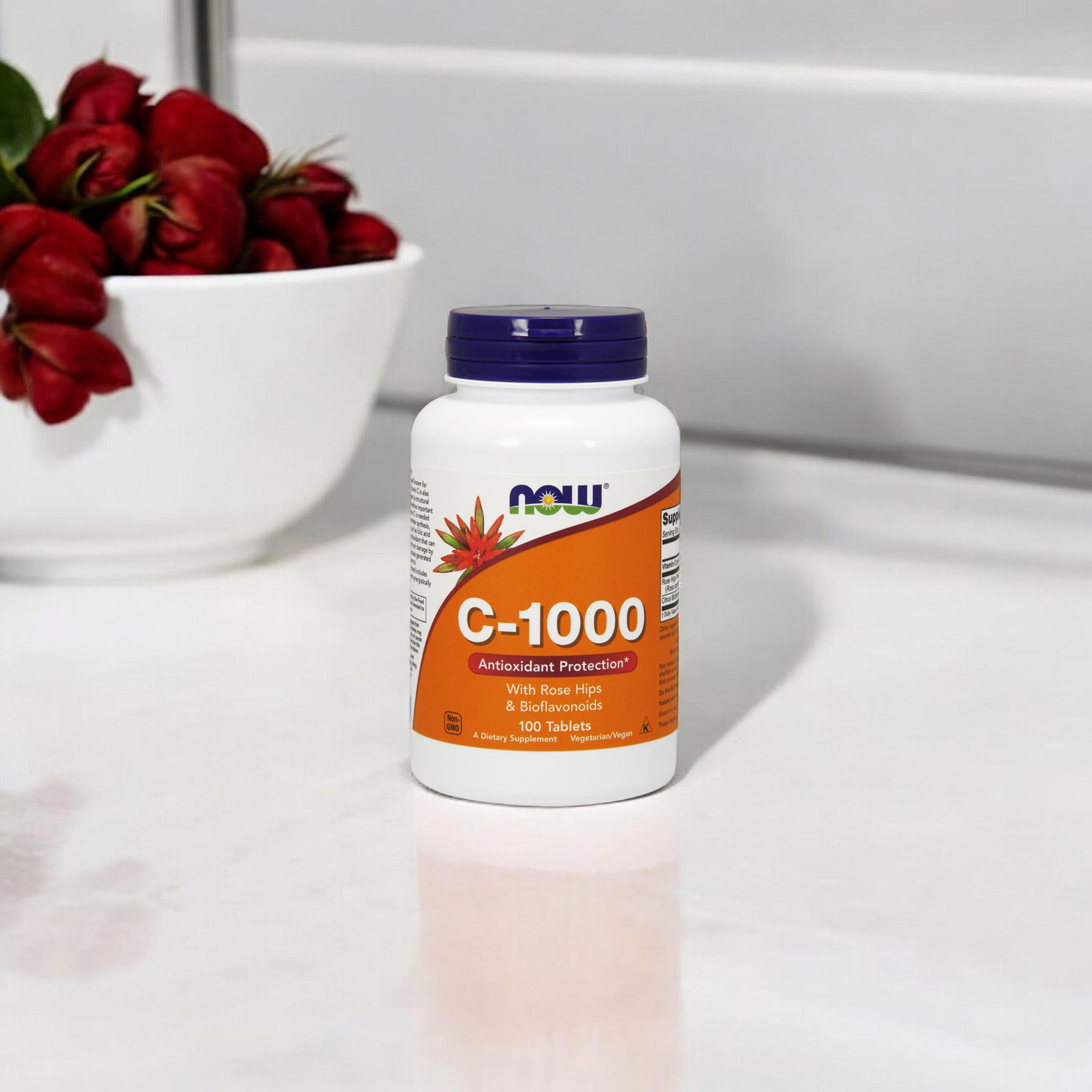 NOW Vitamine C-1000 avec Rose Hips & Bioflavonoids - 100tabs