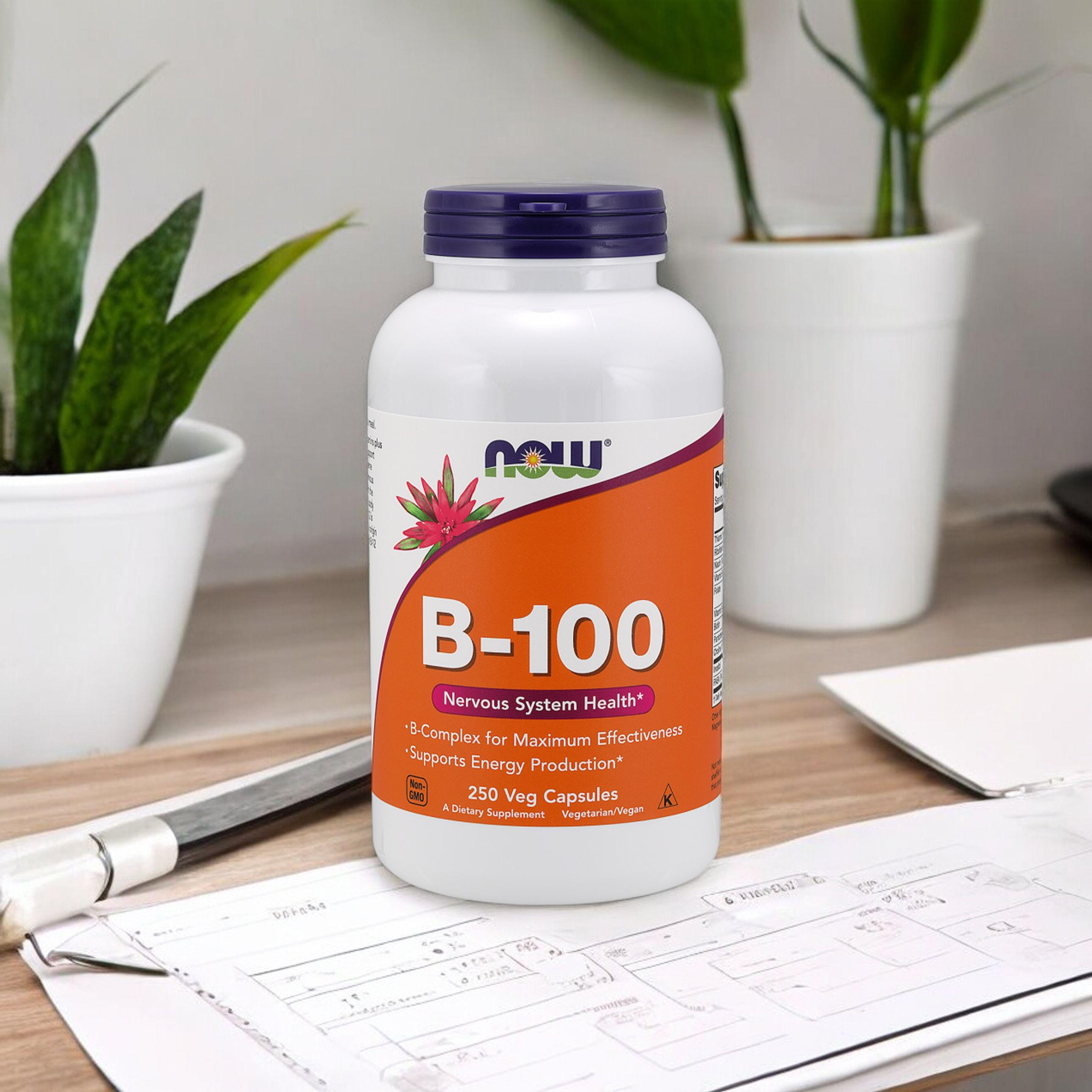 NOW Vitamin B-100 - 250vcaps - Vitamine B