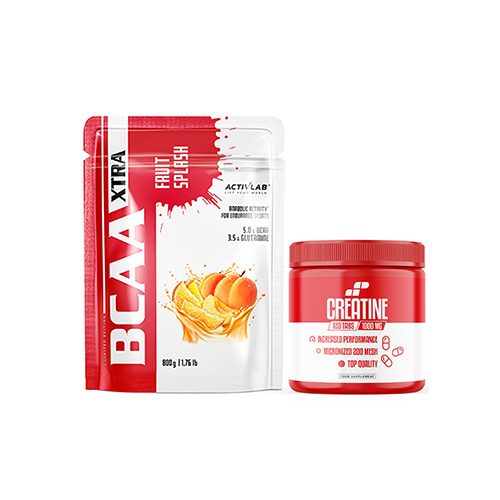 Zestaw ACTIVLAB | MP SPORT - BCAA Xtra Fruit Splash - 800g + MP Creatine 1000mg - 120tabs