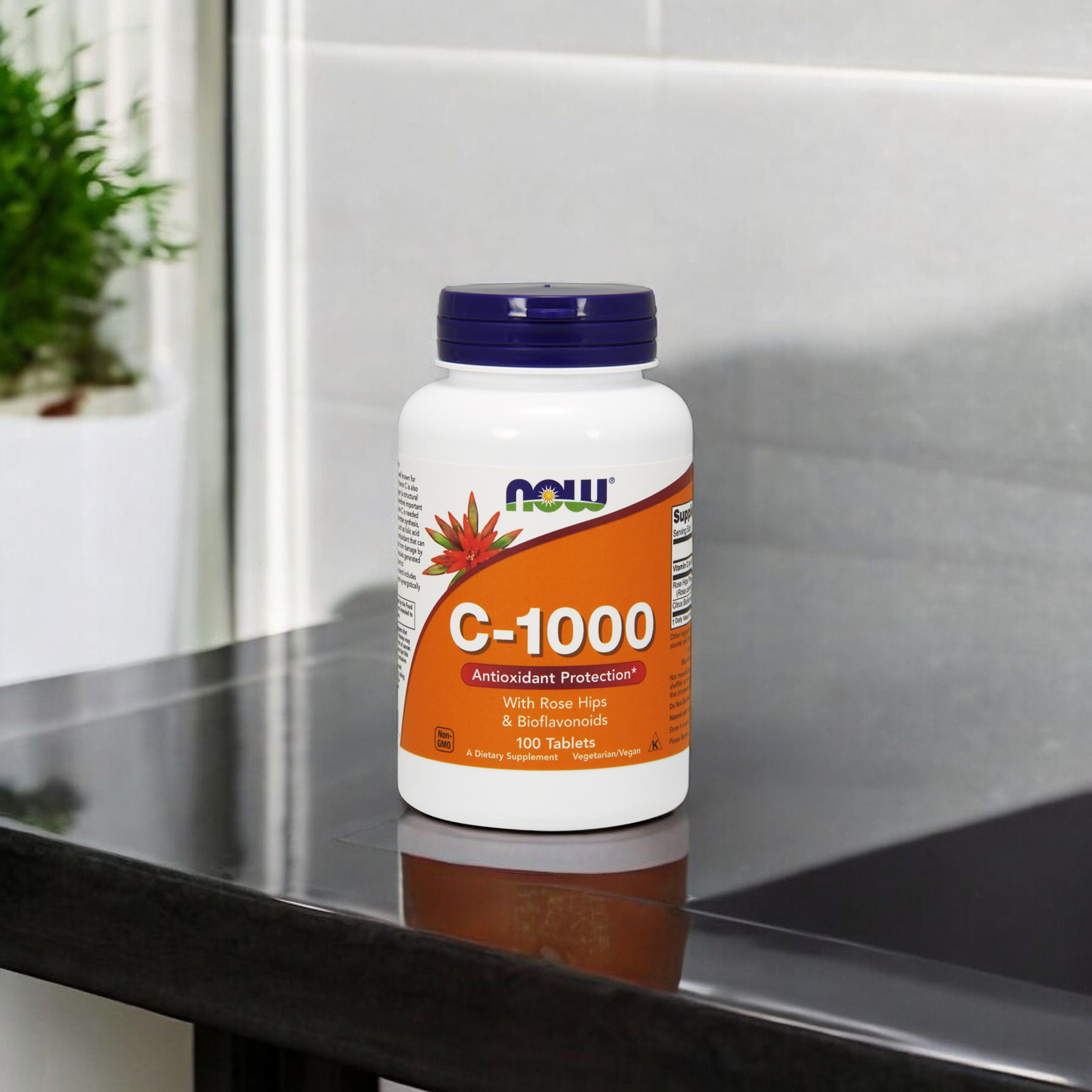 NOW Vitamine C-1000 avec Rose Hips & Bioflavonoids - 100tabs