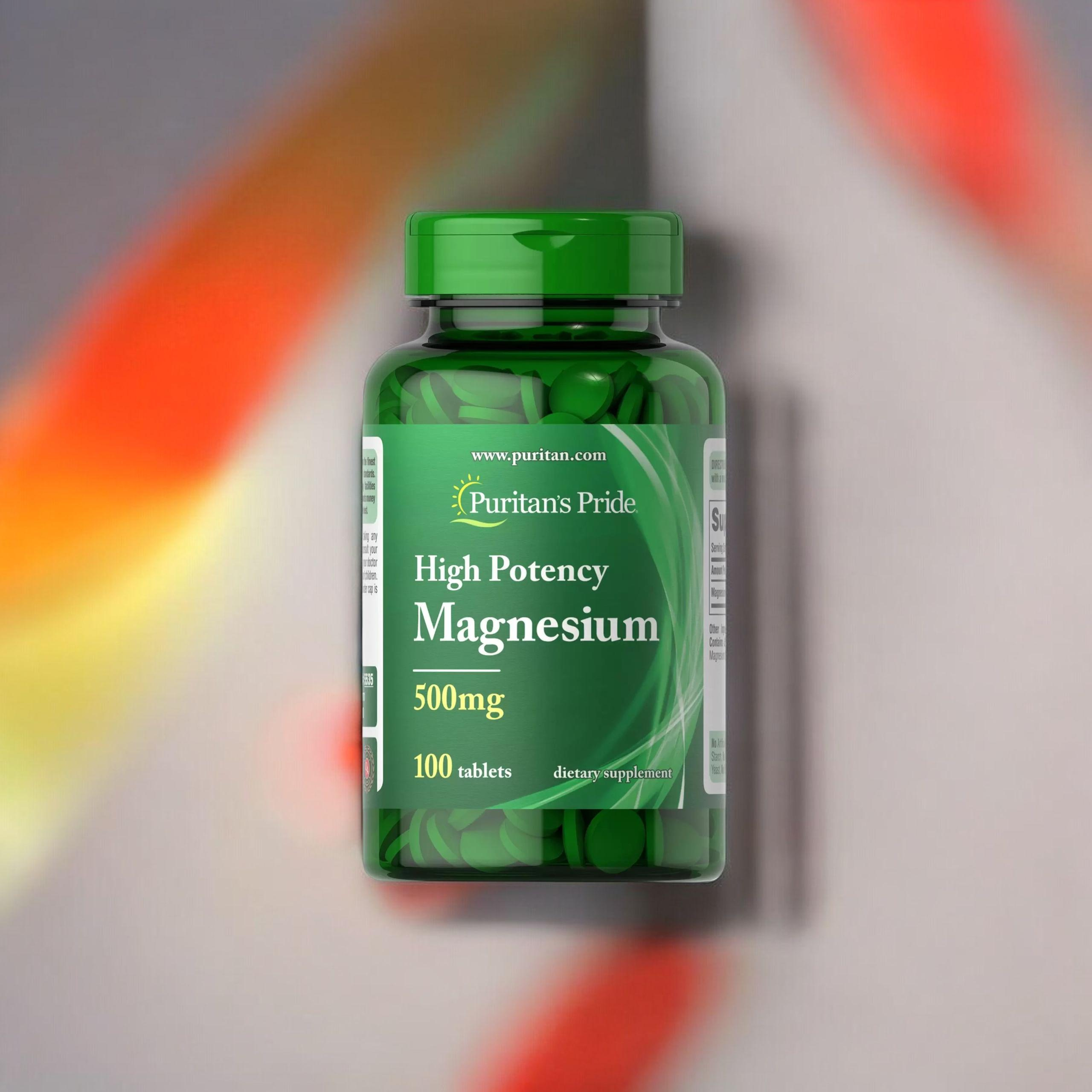 Puritan's Pride High Potency Magnesium 500mg - 100tabs - Magnesium