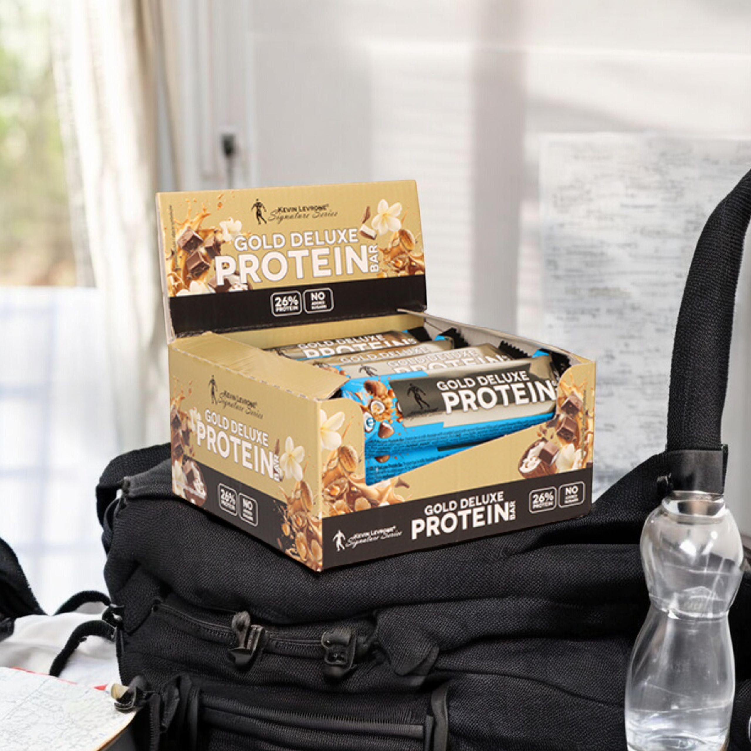 KEVIN LEVRONE - Gold Deluxe Protein Bar - 12x 48g - Vanille Caramel - SOLDES - 30-04