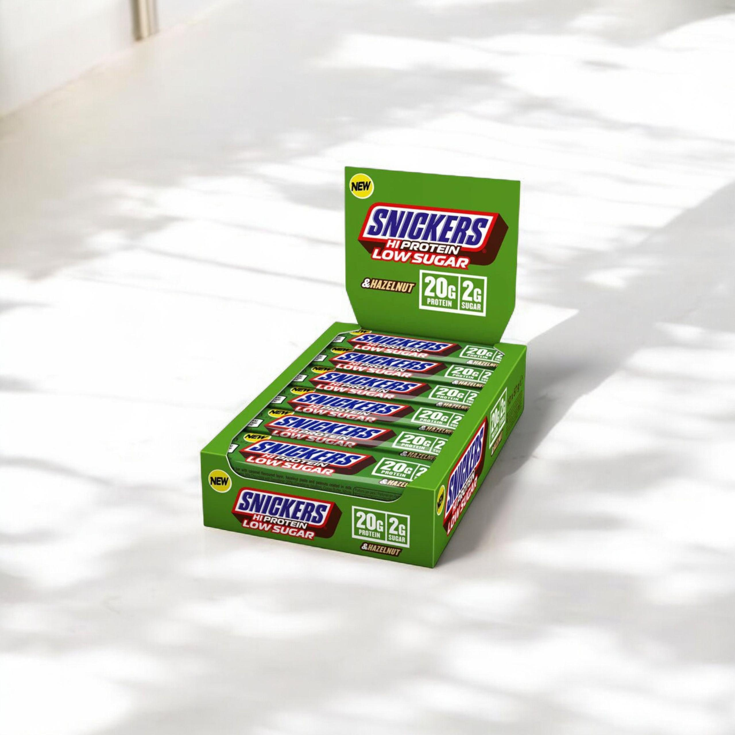 Mars - Barre Snickers HI Protein Faible en Sucre - 57g x12 - Noisette