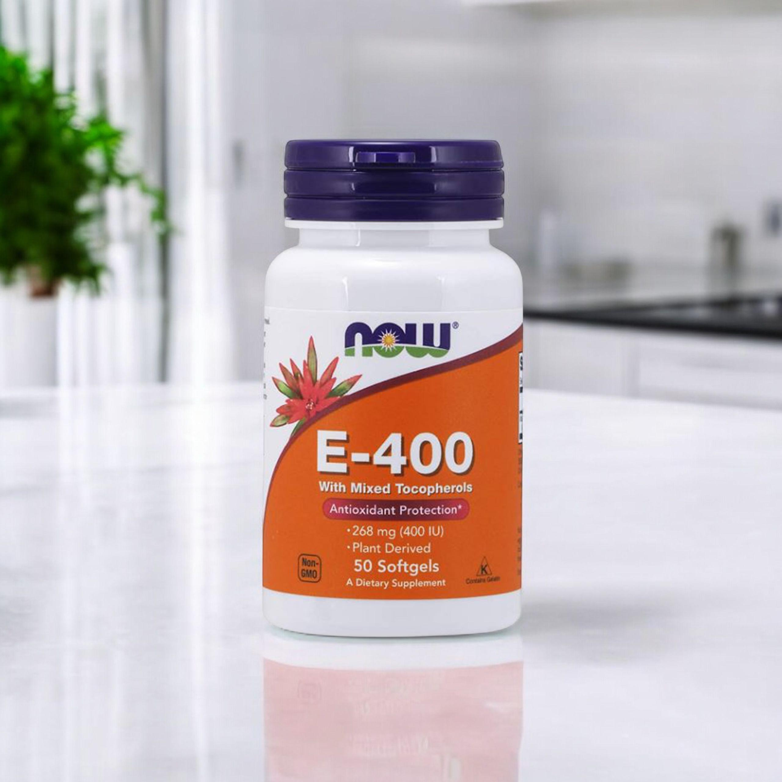 NOW Vitamin E-400 With Mixed Tocopherols - 50softgels - Vitamine E avec Tocophérols Mixtes