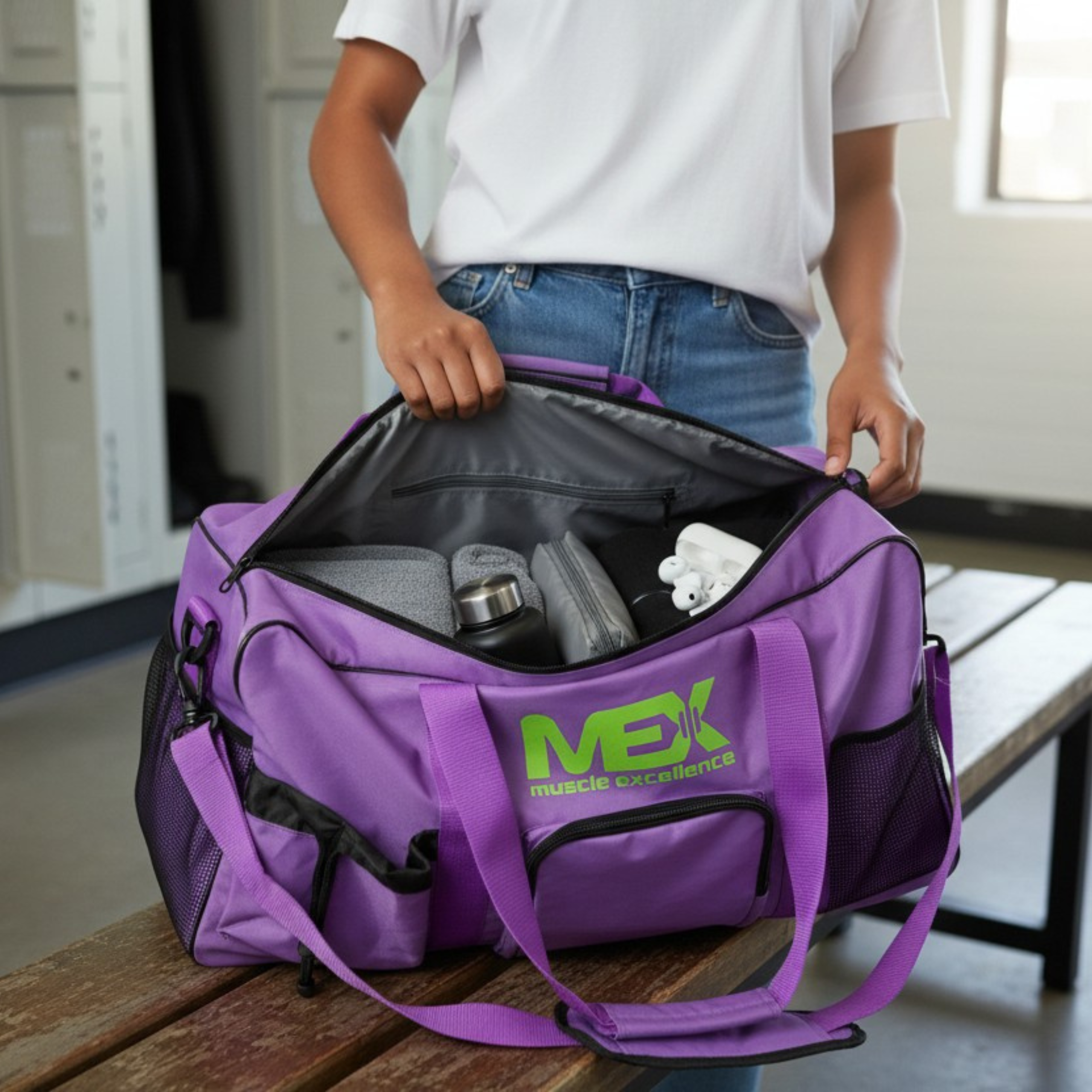 MEX NUTRITION - Sac de Sport GymFit - Violet