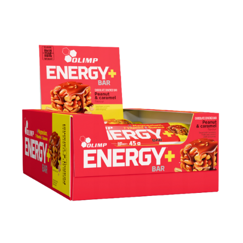 OLIMP - Barre Energy+ - 20x 45g - Caramel Cacahuète 