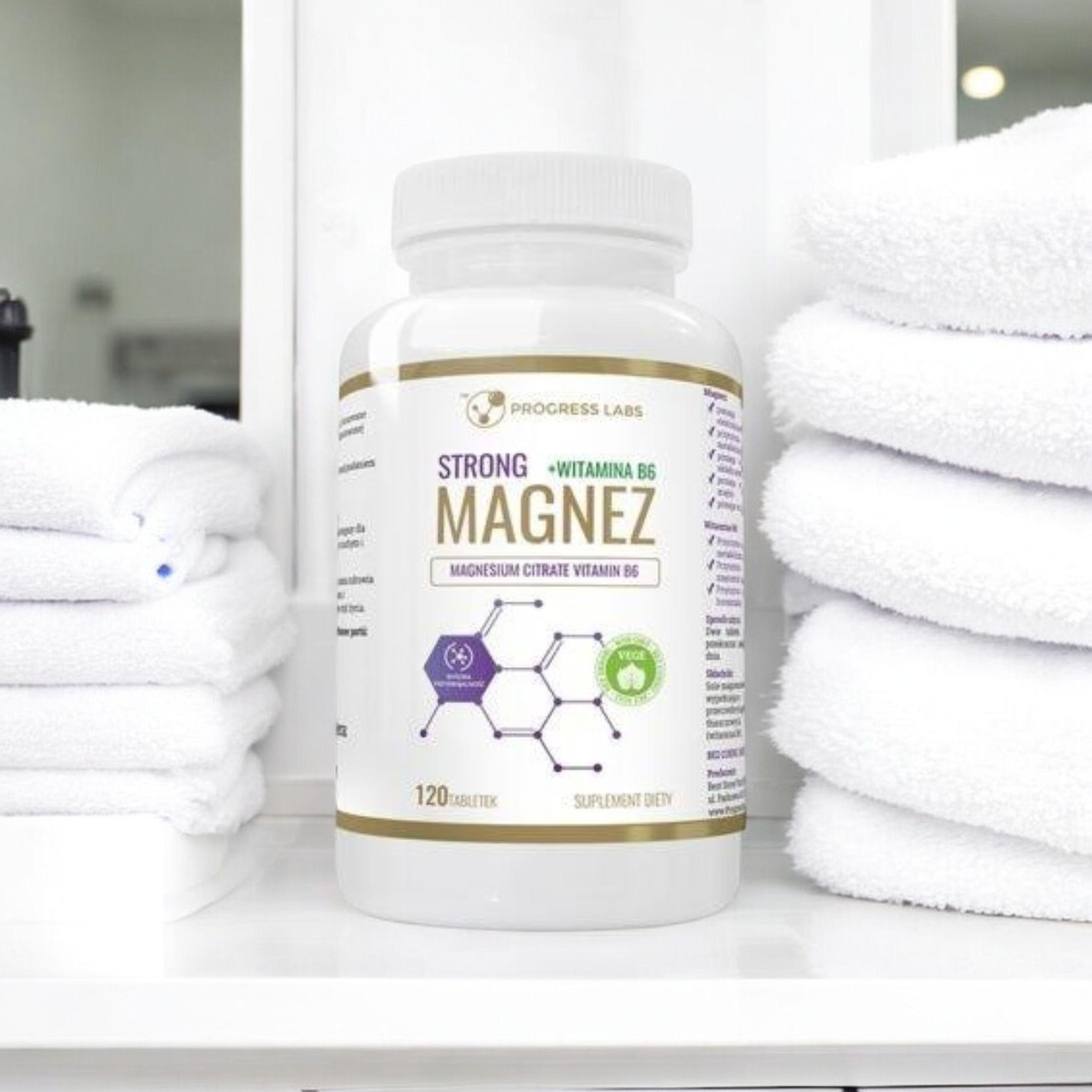 PROGRESS LABS - Magnésium Fort + Vitamine B6 350mg - 120 comprimés.