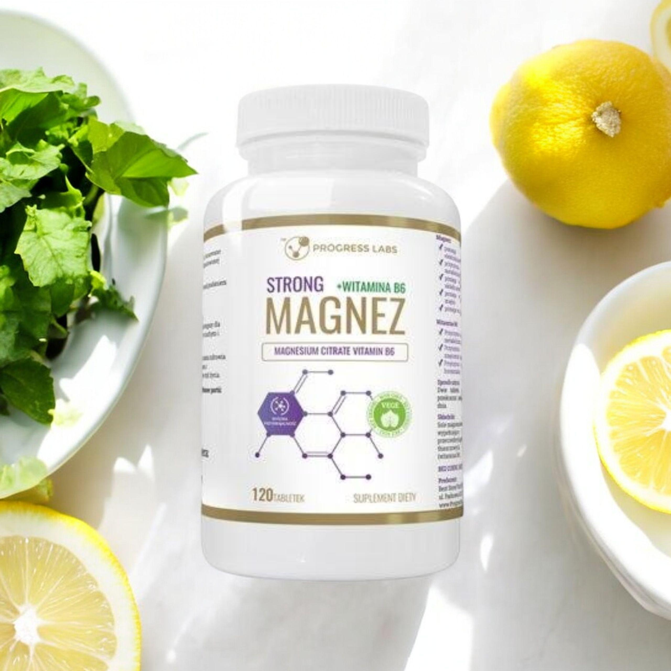 PROGRESS LABS - Magnésium Fort + Vitamine B6 350mg - 120 comprimés.