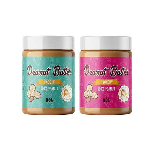 MP NUTRITION Peanut Cream 100% Peanut Smooth & Crunchy - Beurre d'arachide / Krem orzechowy - 2x 1000g