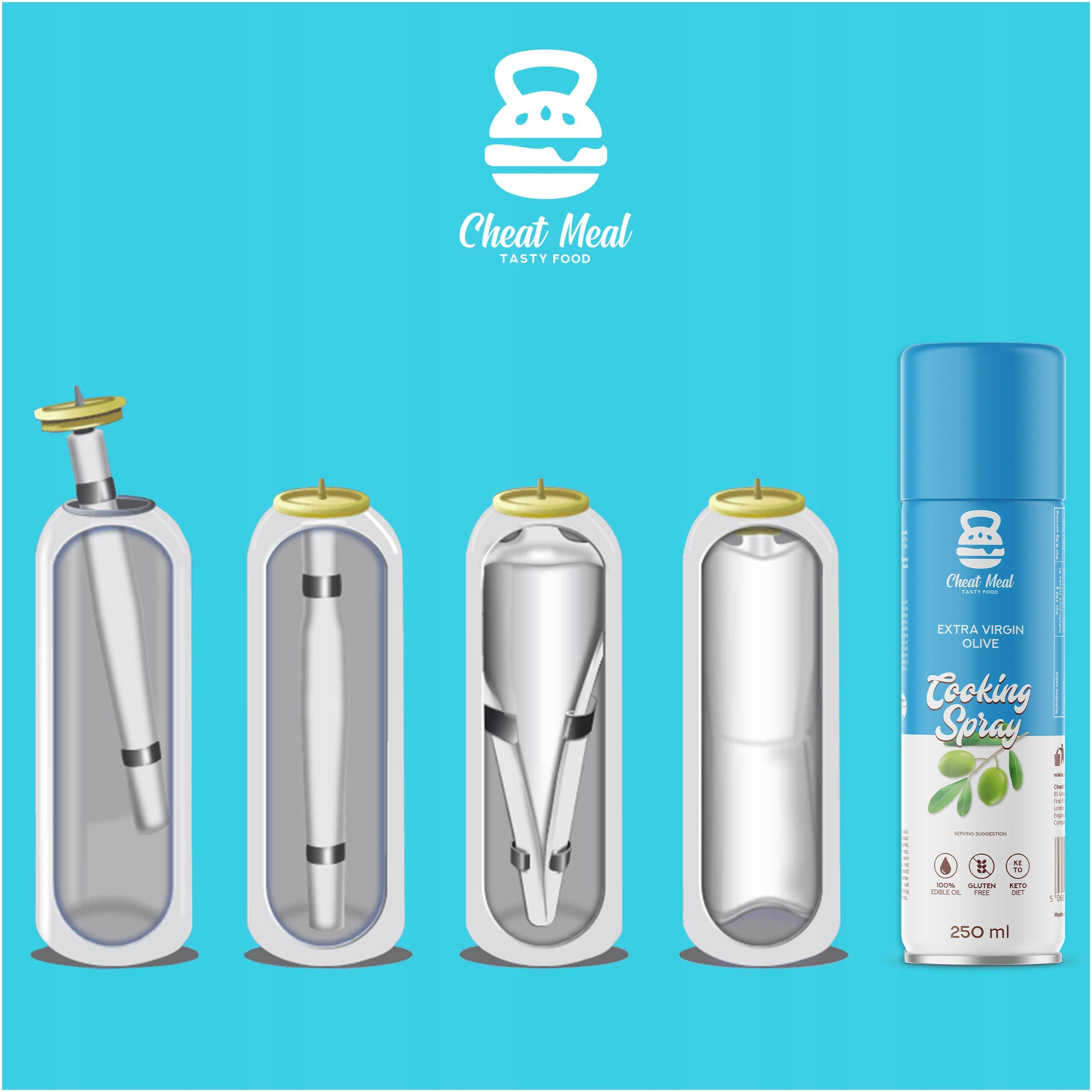 Pâtes Konjac Tagliatelle 400g + Spray d’huile d’olive Cheat ENSEMBLE