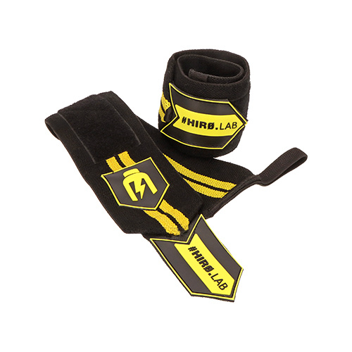 HIRO.LAB Wrist Wrap - Rubber Logo New - Black - Sangles pour soulever des poids