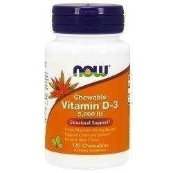 NOW Vitamin D3 5000IU - 120 chewables