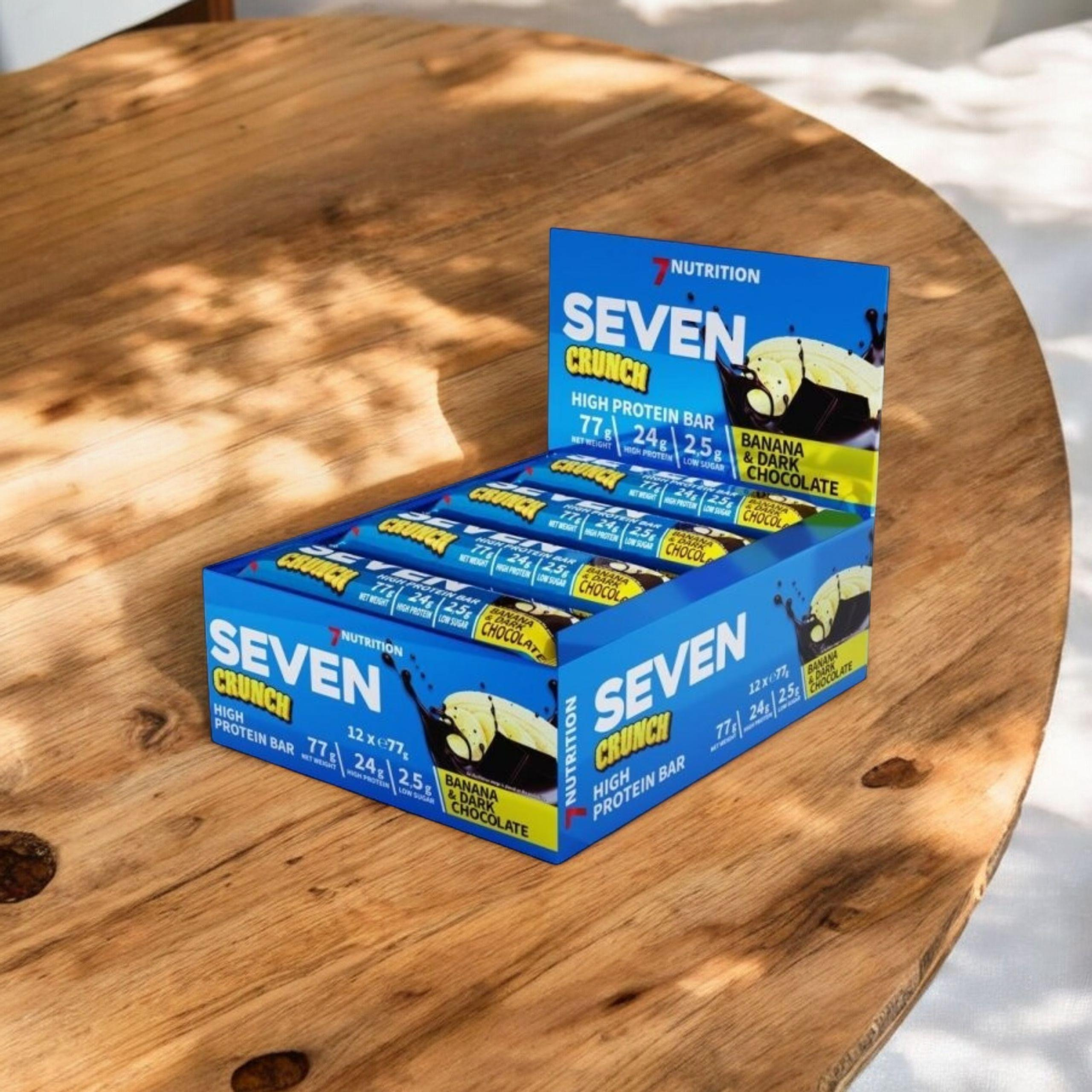 7 NUTRITION - Barre Seven Crunch HP - 12x 77g - Banane et chocolat noir