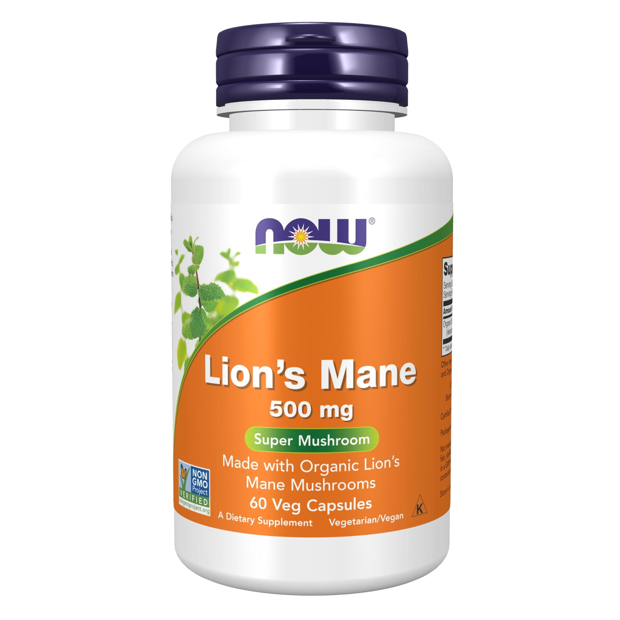NOW - Champignon Crinière de Lion 500mg - 60 gélules