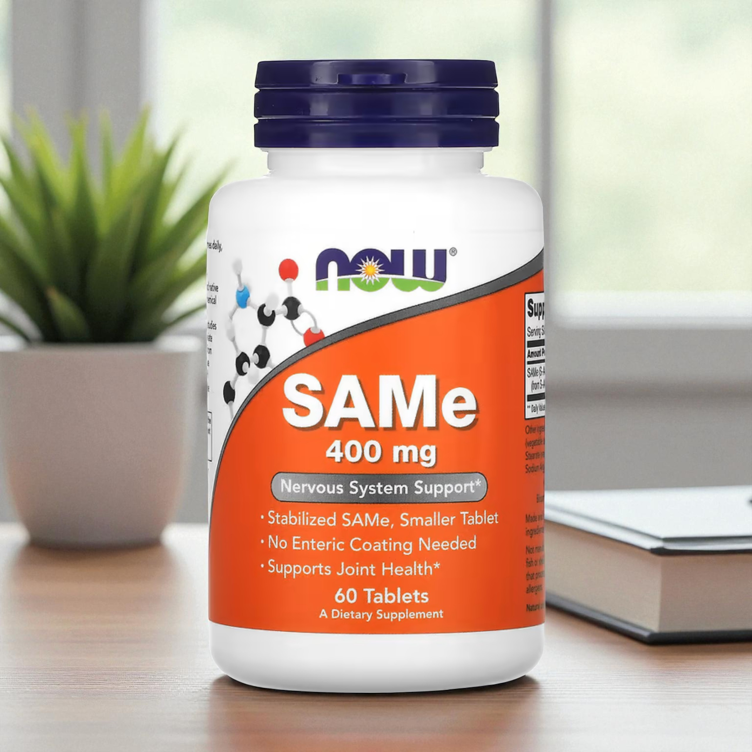 NOW - SAMe S-Adénosyl L-Méthionine - 400 mg - 60 comprimés