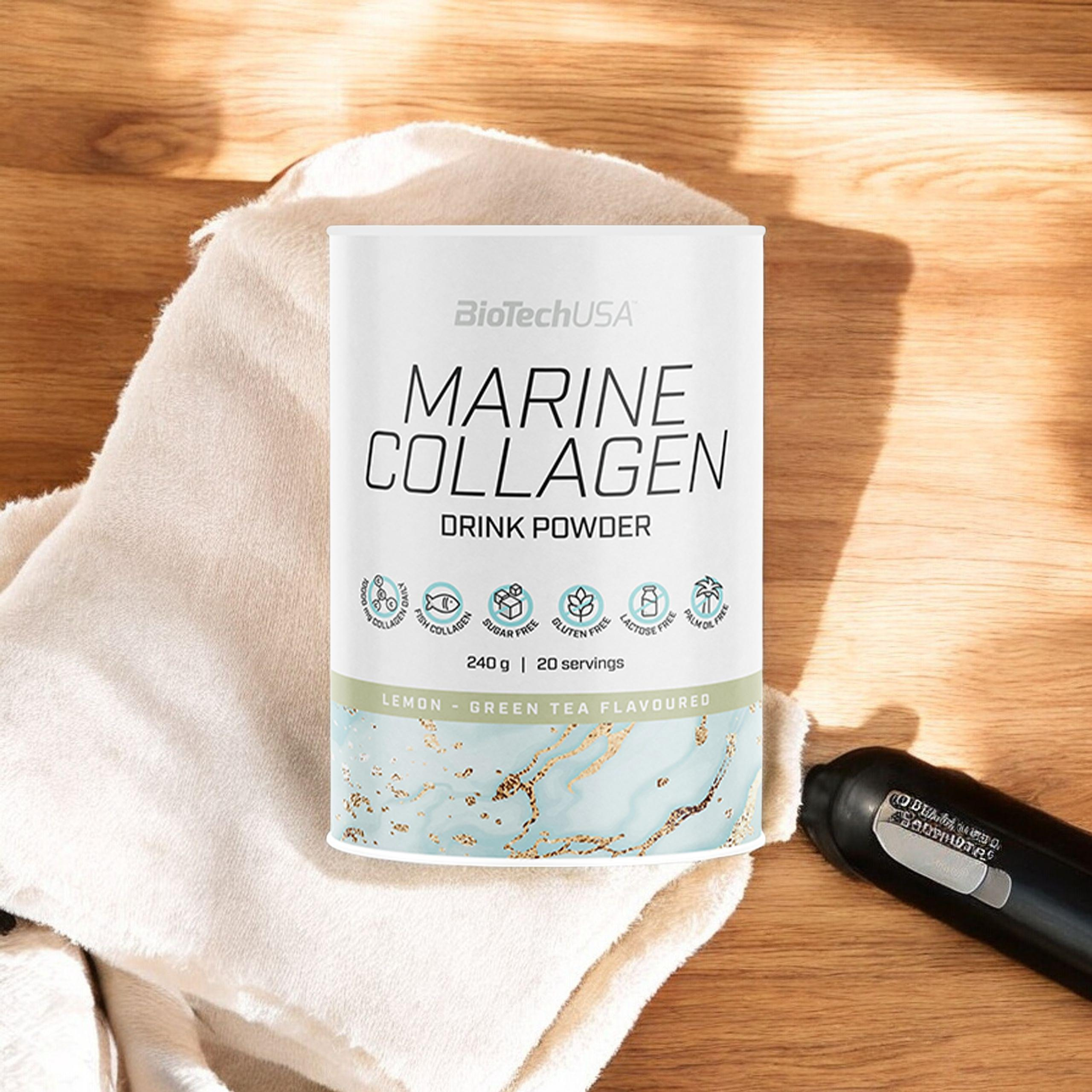 BioTech USA Marine Collagen Drink Powder - 240g - Citron Thé Vert