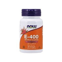 NOW Vitamin E-400 With Mixed Tocopherols - 50softgels - Vitamine E avec Tocophérols Mixtes