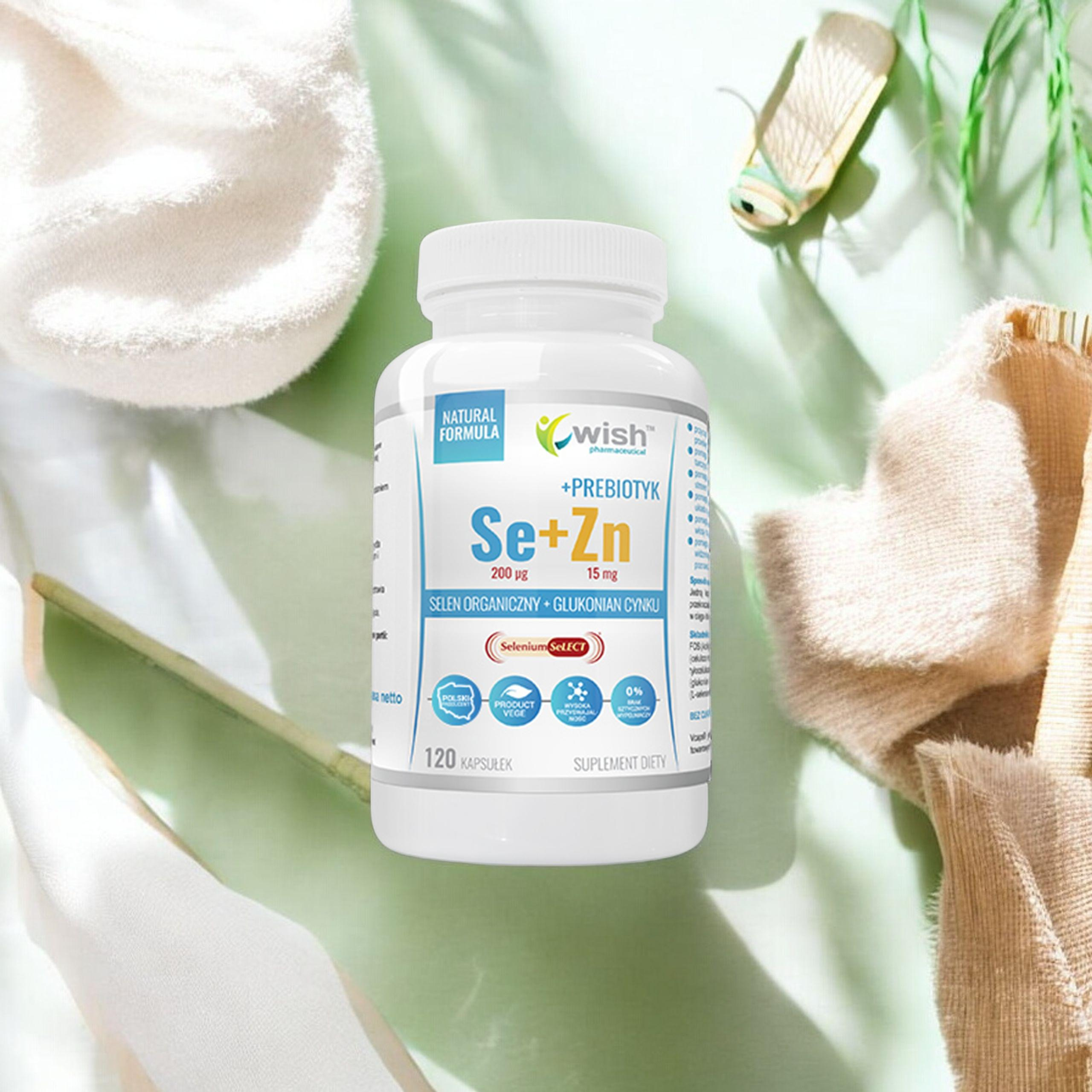 WISH Pharmaceutical Sélénium + Zinc + Prébiotique - 120caps