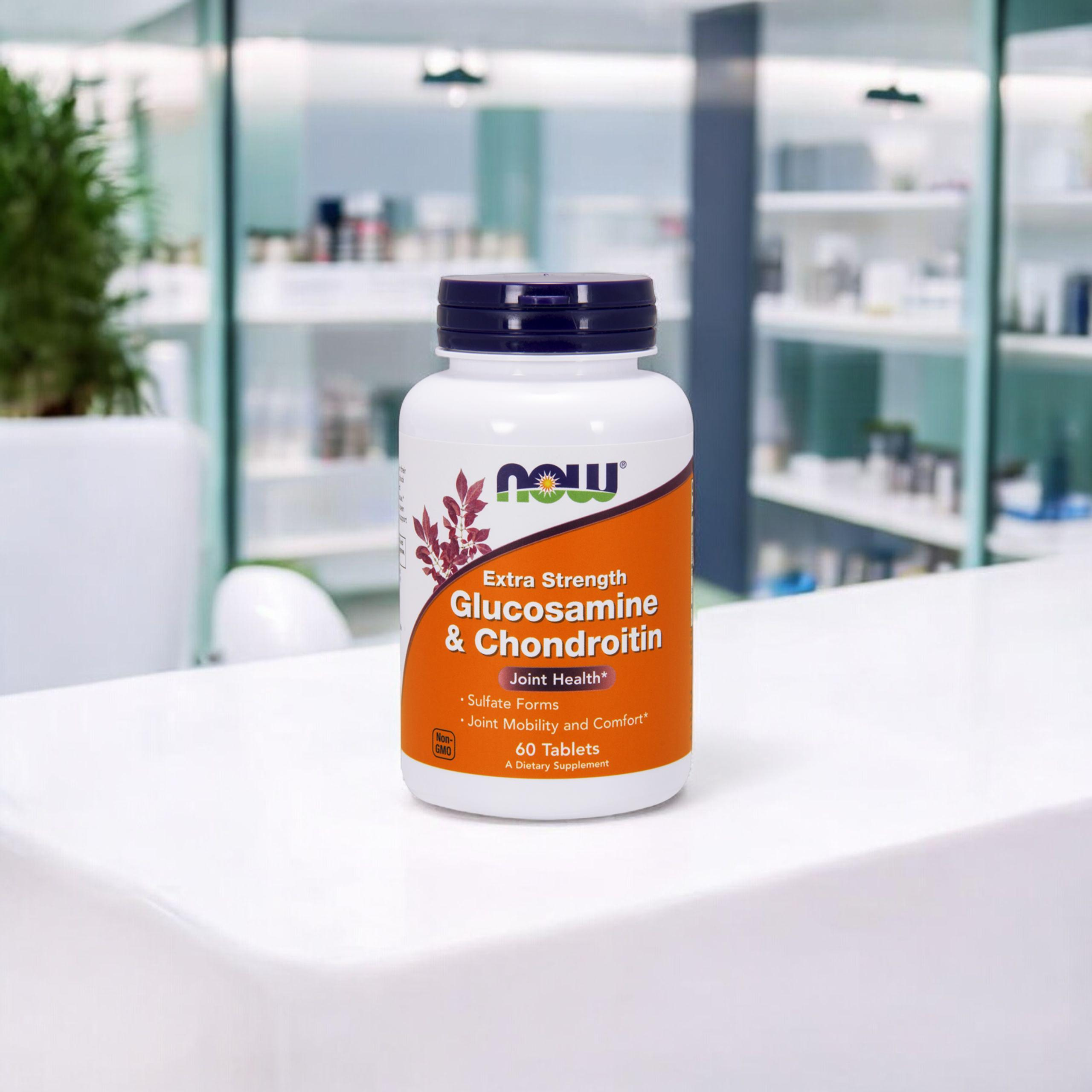 NOW Glucosamine & Chondroitin Sulfate Extra Strong - 60tabs