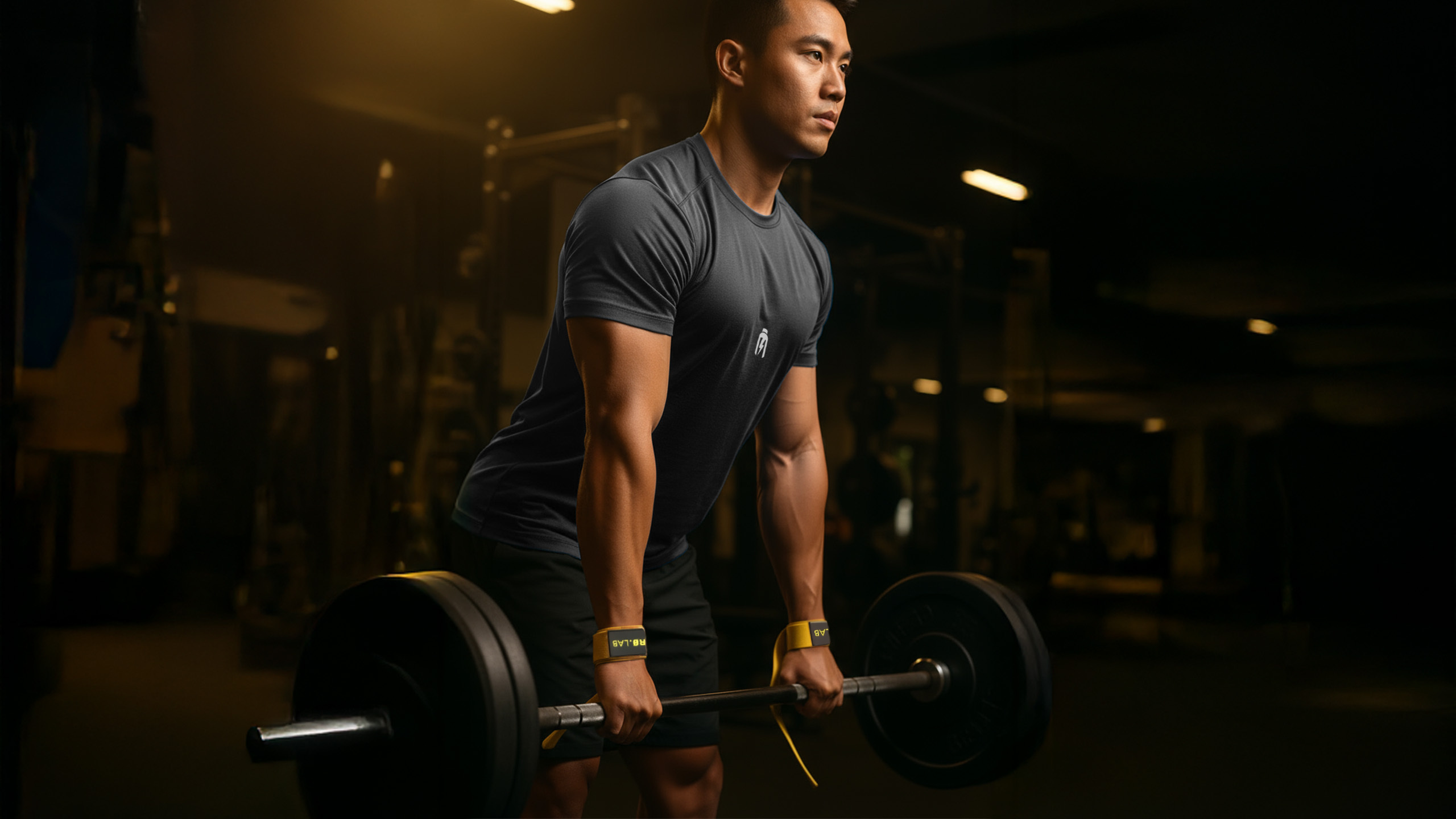 HIRO.LAB Cotton Strap - Rubber Logo New - Yellow - Sangles pour soulever des poids pol_pl_HIRO-LAB-Cotton-Strap-Rubber-Logo-New-Yellow-Paski-do-podnoszenia-ciezarow-43024_4