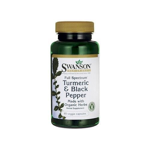 SWANSON Turmeric Black Pepper (Curcuma z Piperyną) - 60vcaps.