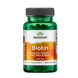 SWANSON - Biotin 5000mcg - 100caps - VENTE - 28-02